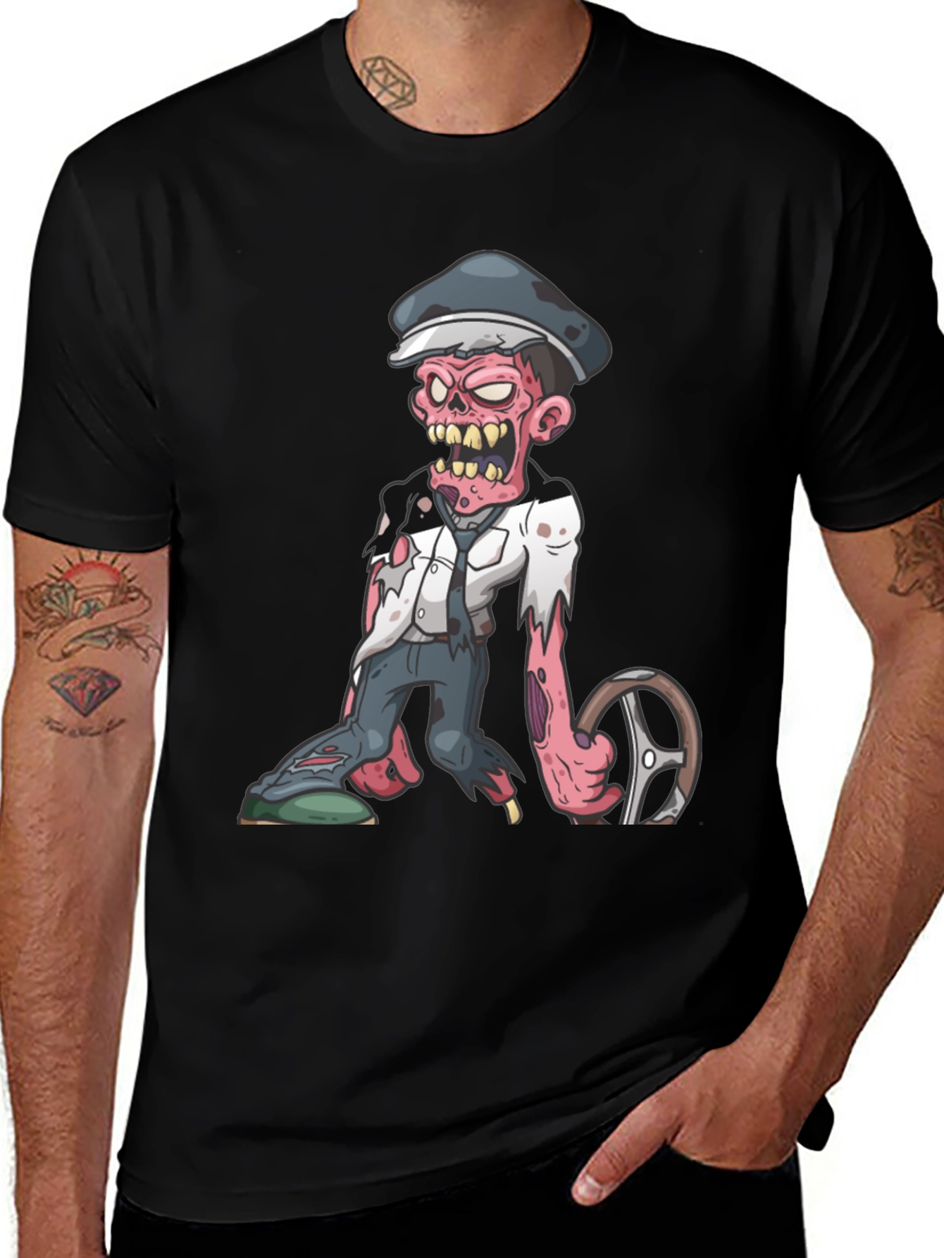 Zombie Driver Graphic T-Shirt - Horror Tee