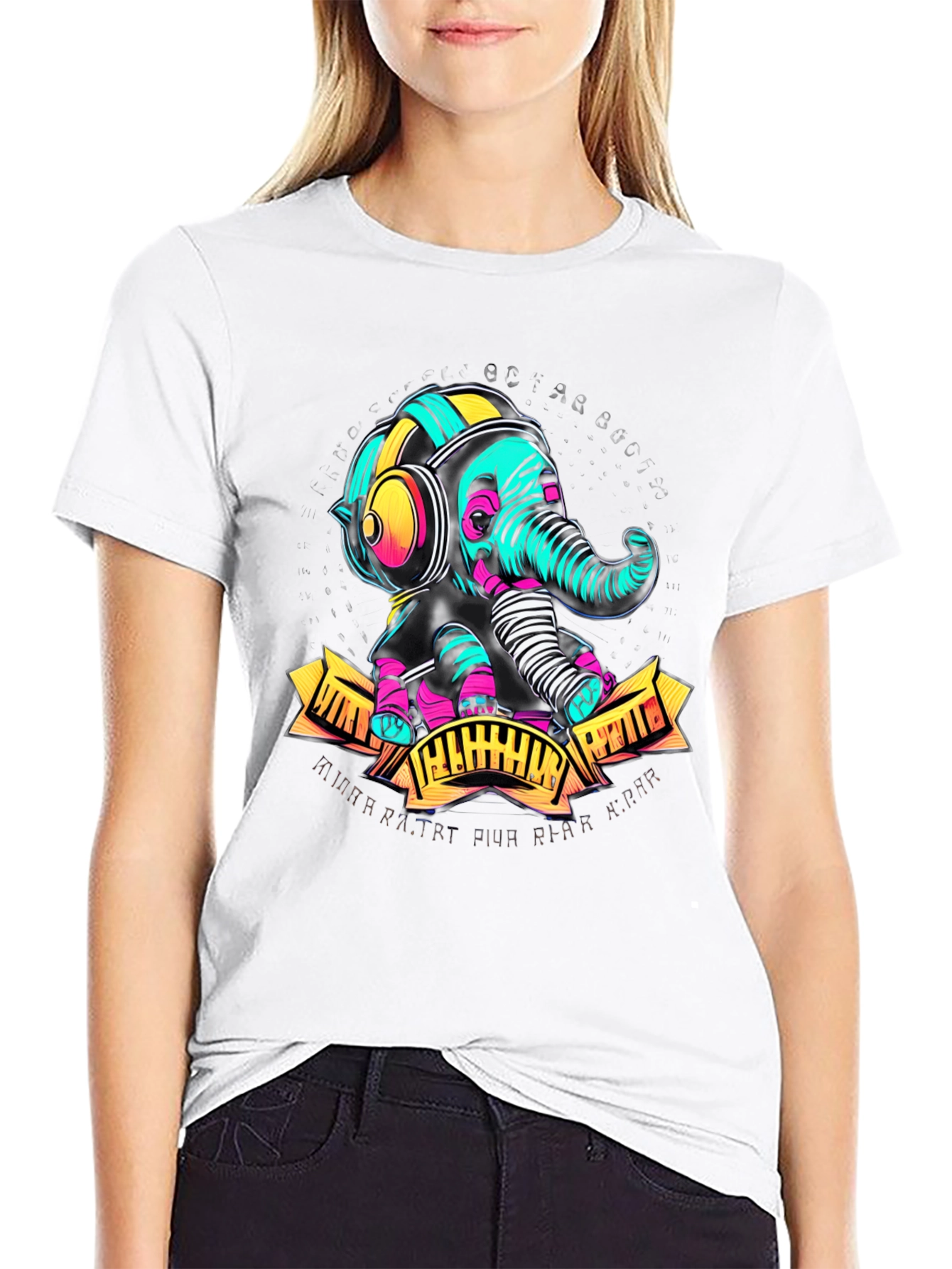 DJ Elephant Graphic Tee - Cool & Unique Design