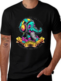 DJ Elephant Graphic Tee - Cool & Unique Design
