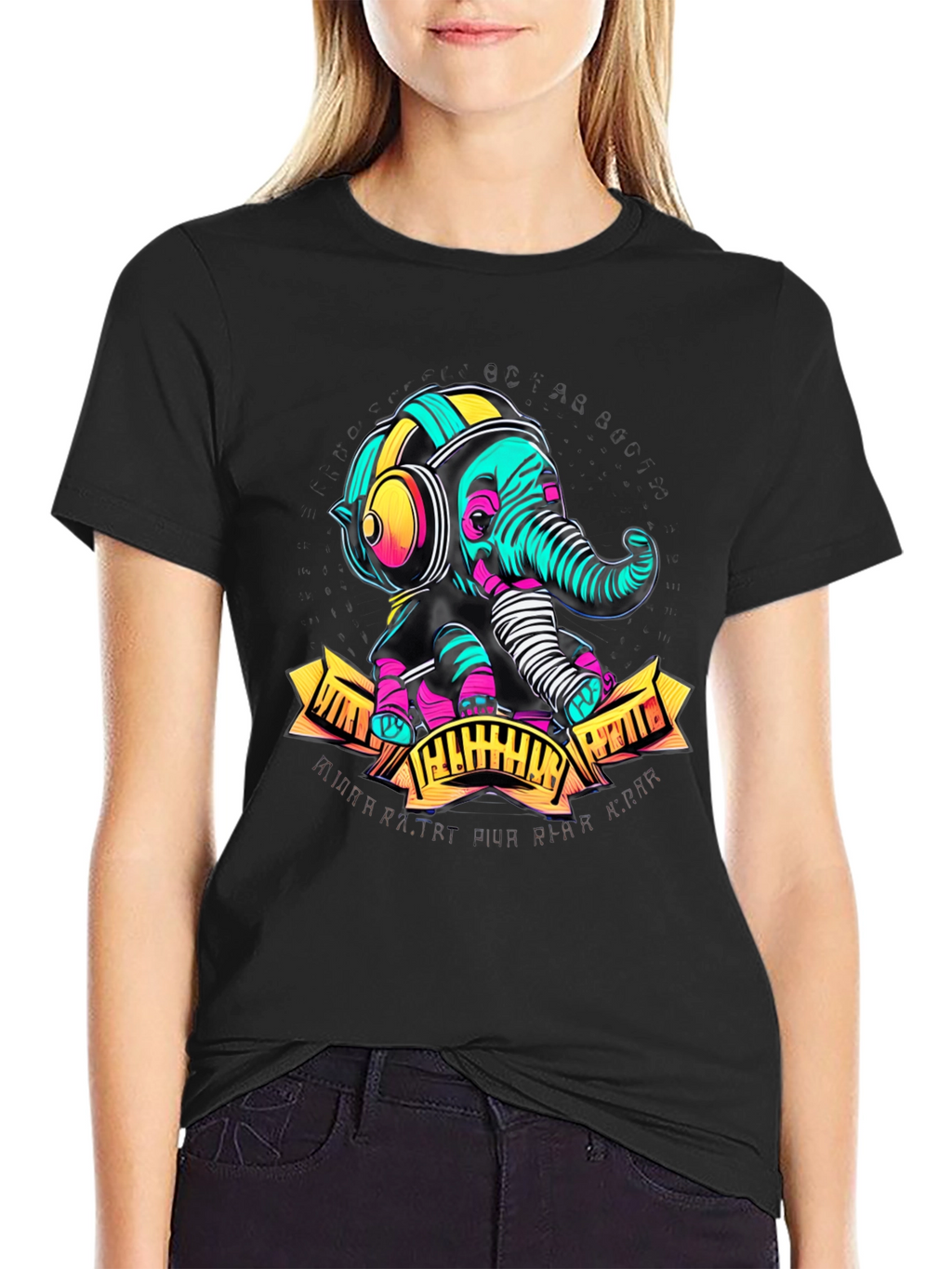 DJ Elephant Graphic Tee - Cool & Unique Design