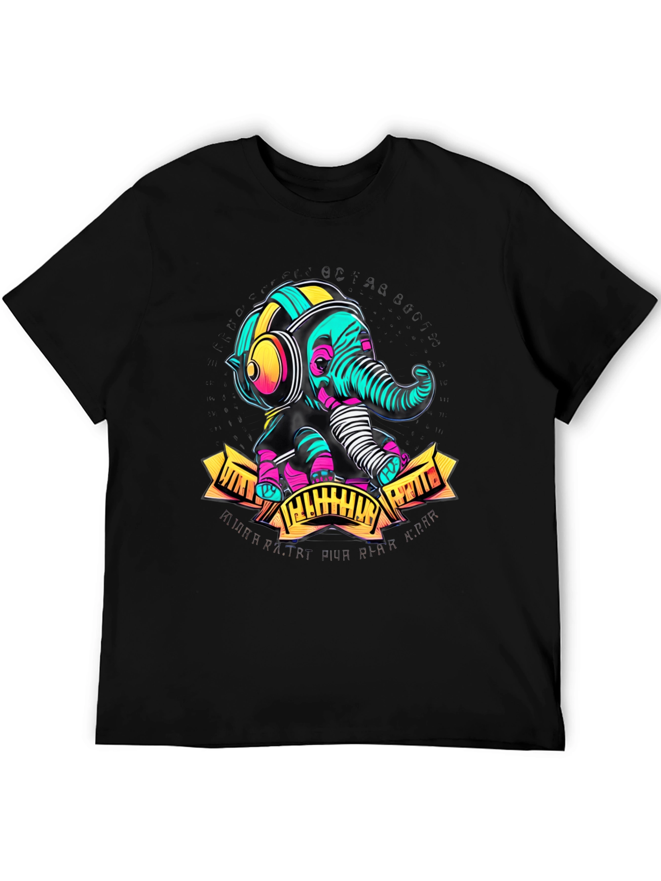 DJ Elephant Graphic Tee - Cool & Unique Design