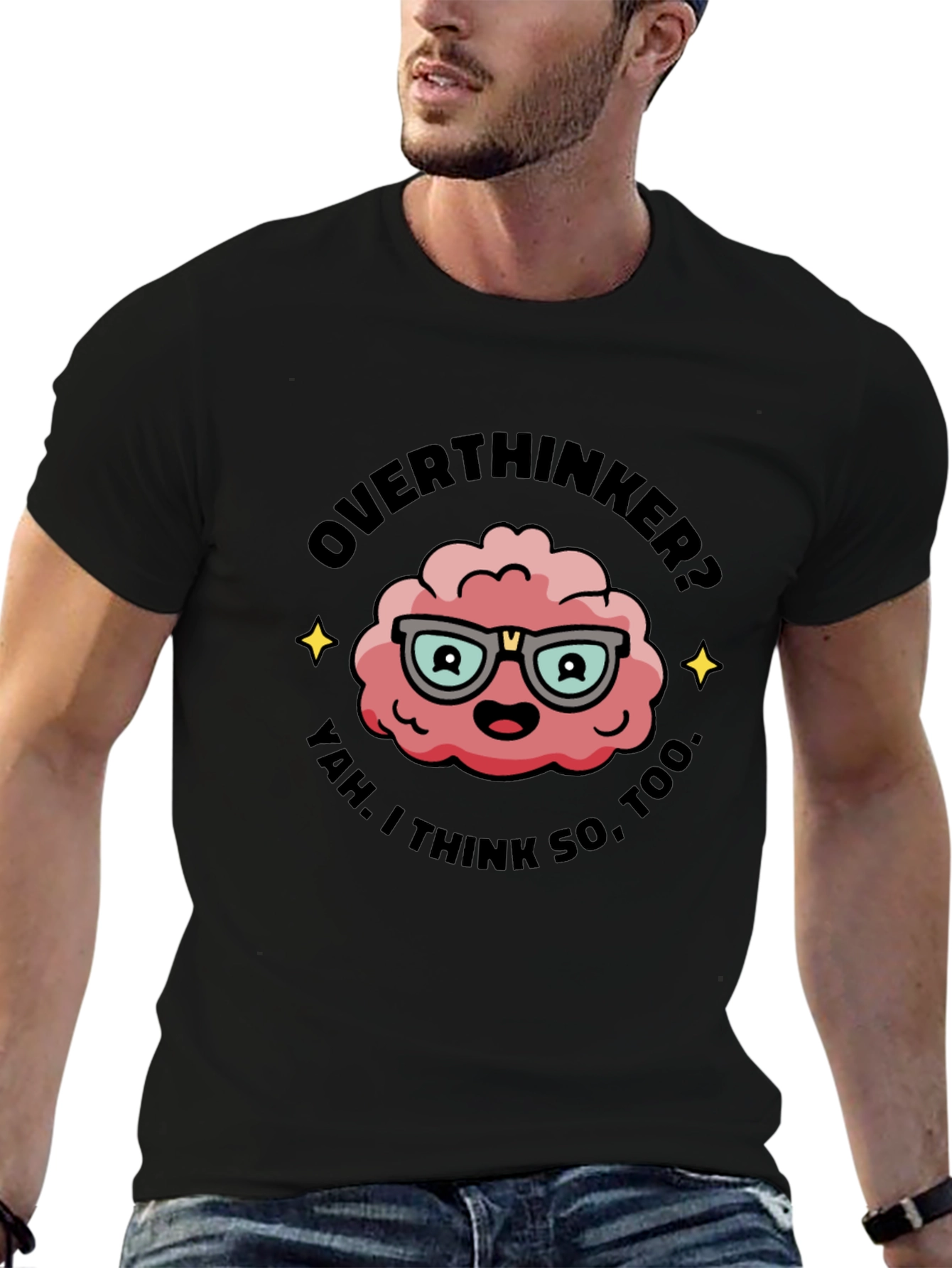 Overthinker T-Shirt - Funny Brain Graphic Tee