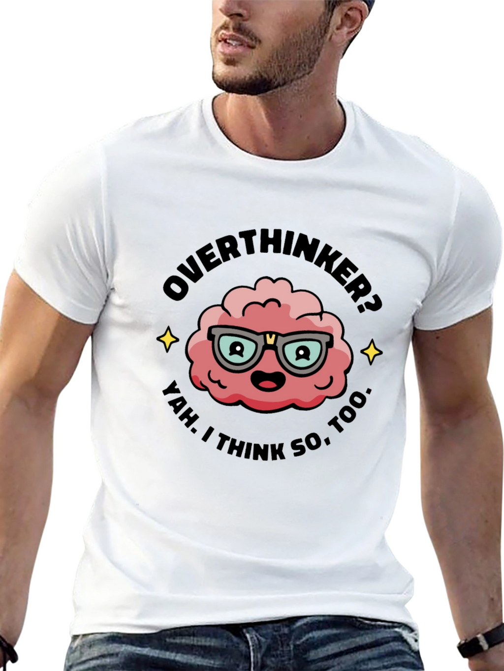 Overthinker T-Shirt - Funny Brain Graphic Tee