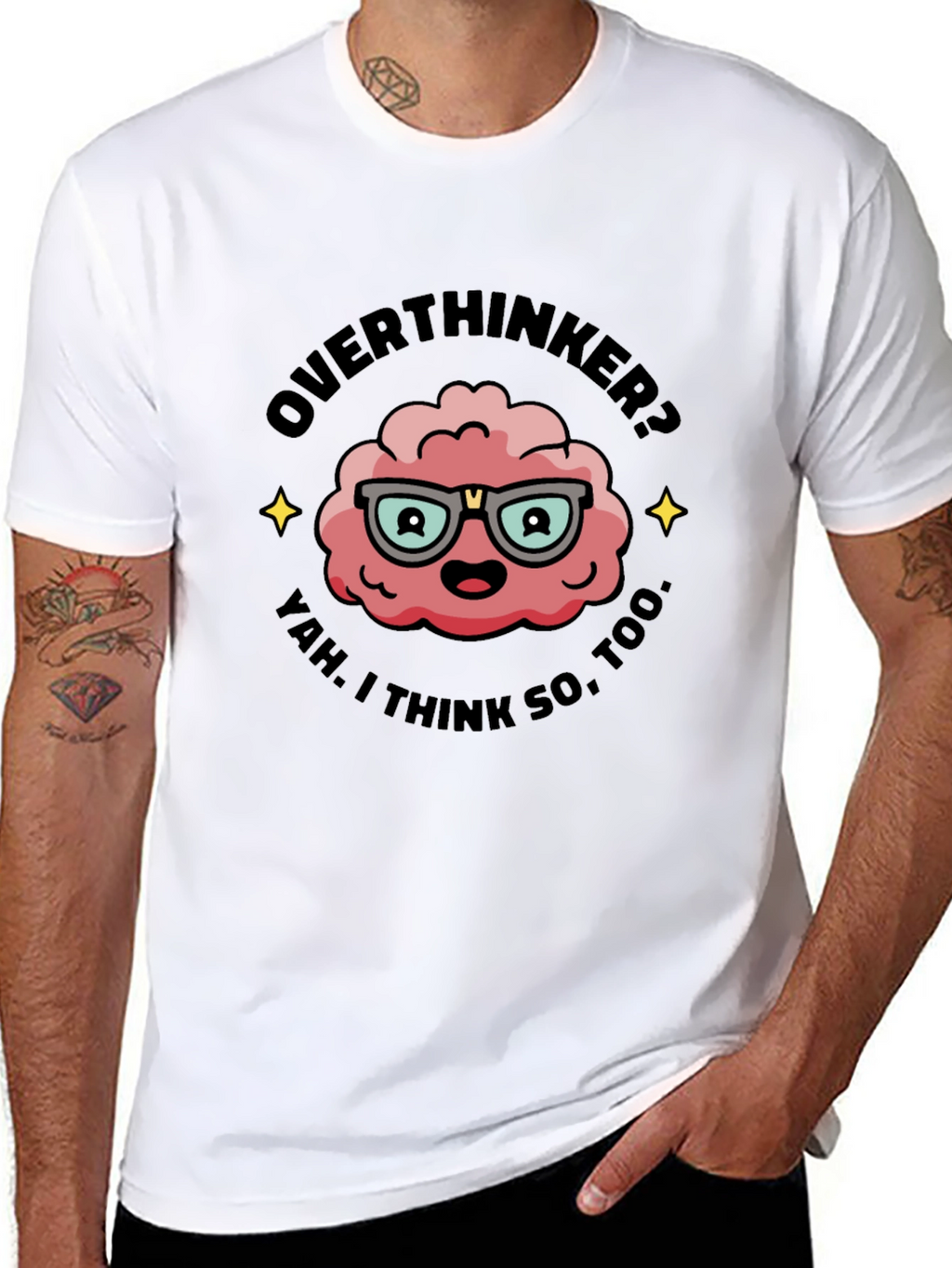 Overthinker T-Shirt - Funny Brain Graphic Tee