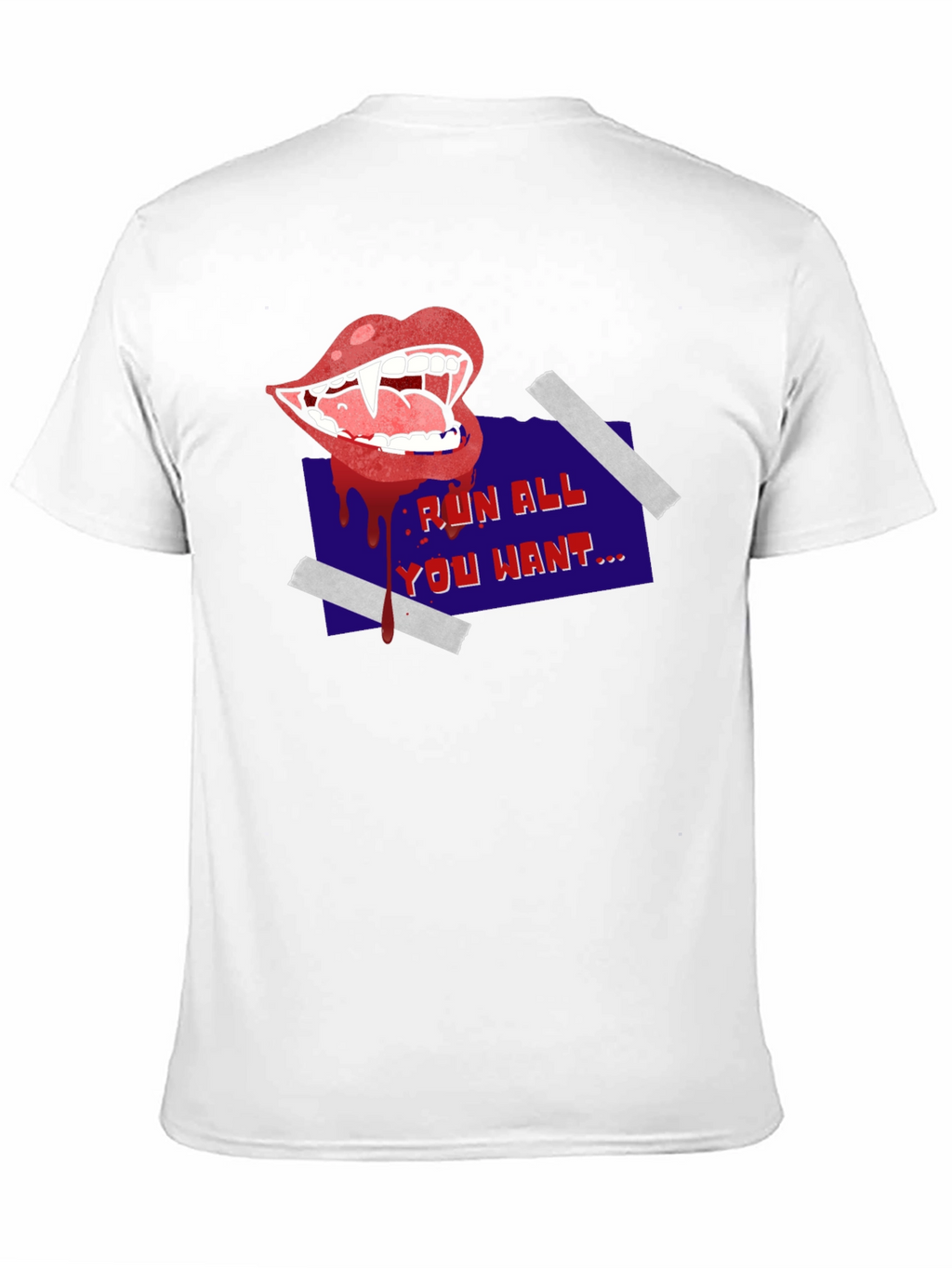 Run All You Want Vampire Graphic Tee - Black