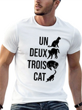 Un Deux Trois Cat Graphic T-Shirt