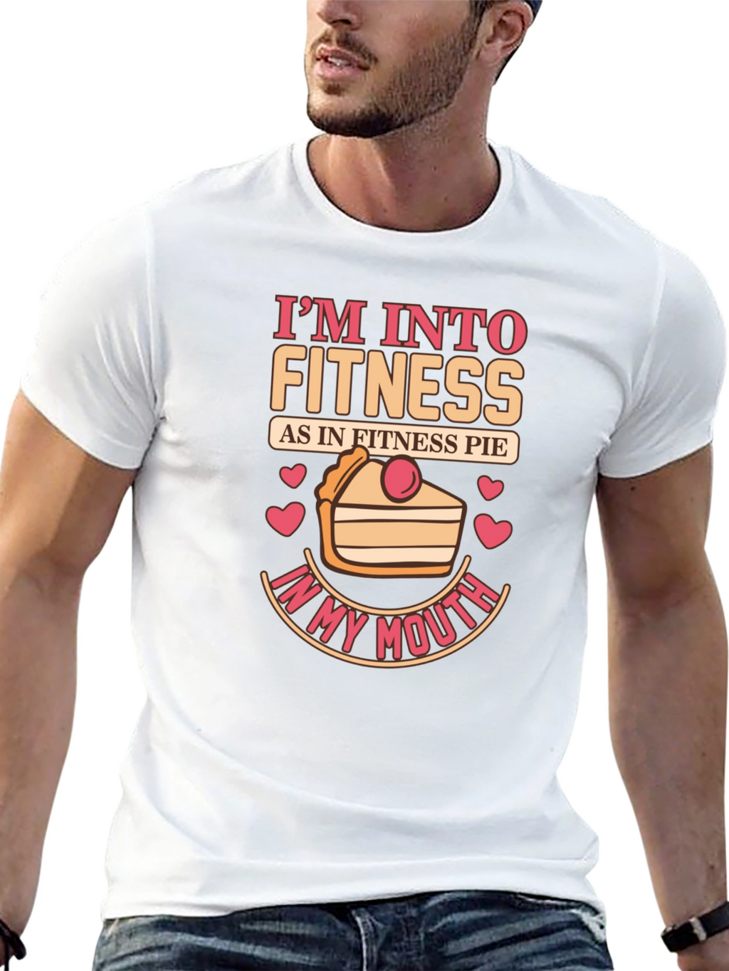 Fitness Pie Graphic T-Shirt - Funny Foodie Tee