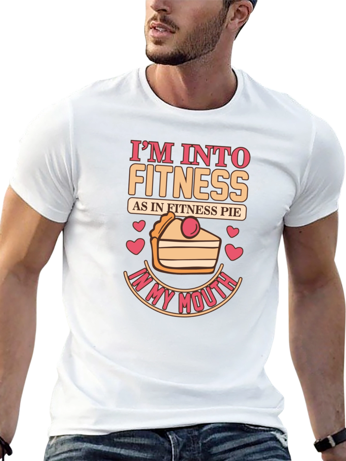 Fitness Pie Graphic T-Shirt - Funny Foodie Tee