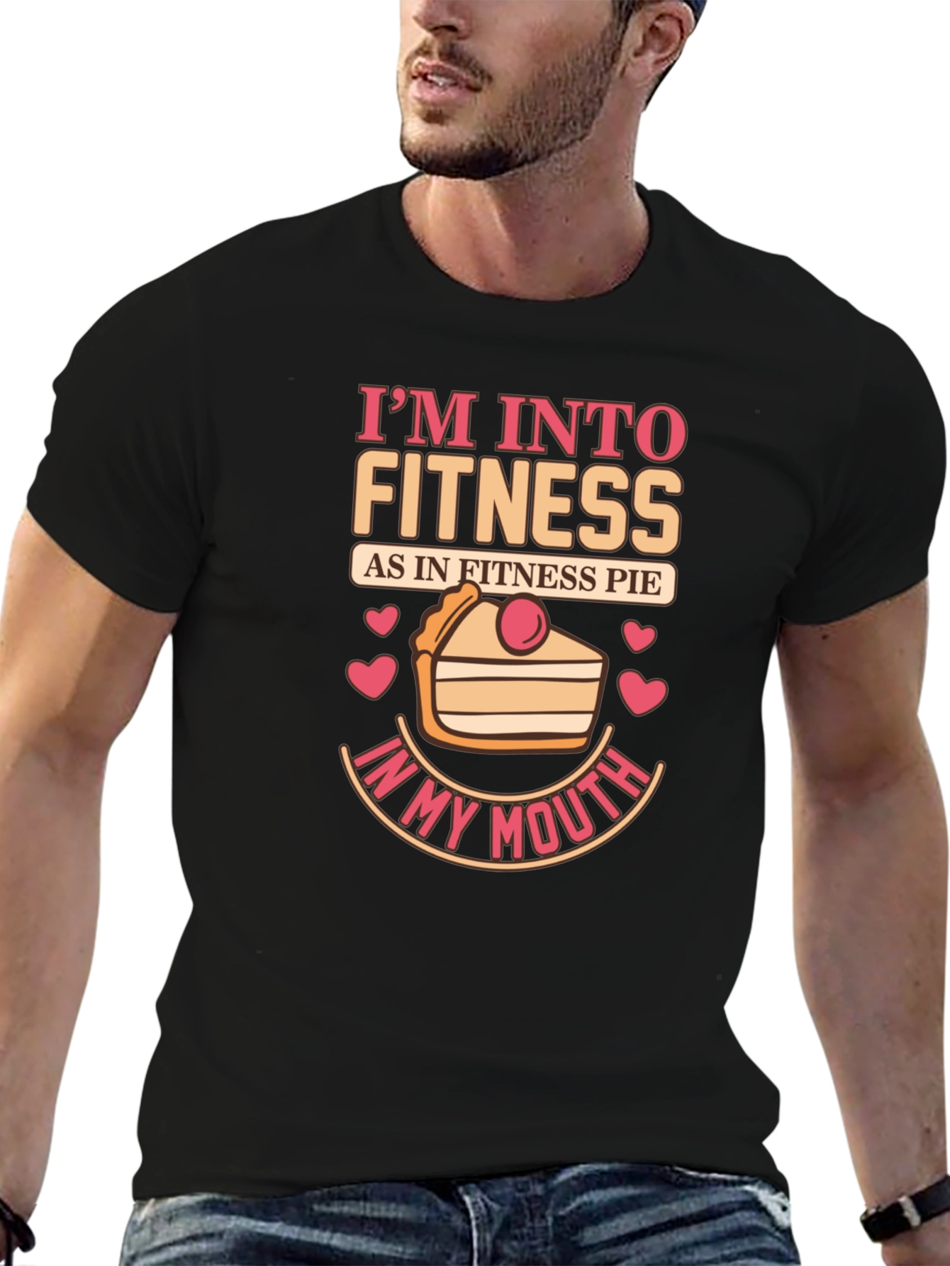 Fitness Pie Graphic T-Shirt - Funny Foodie Tee