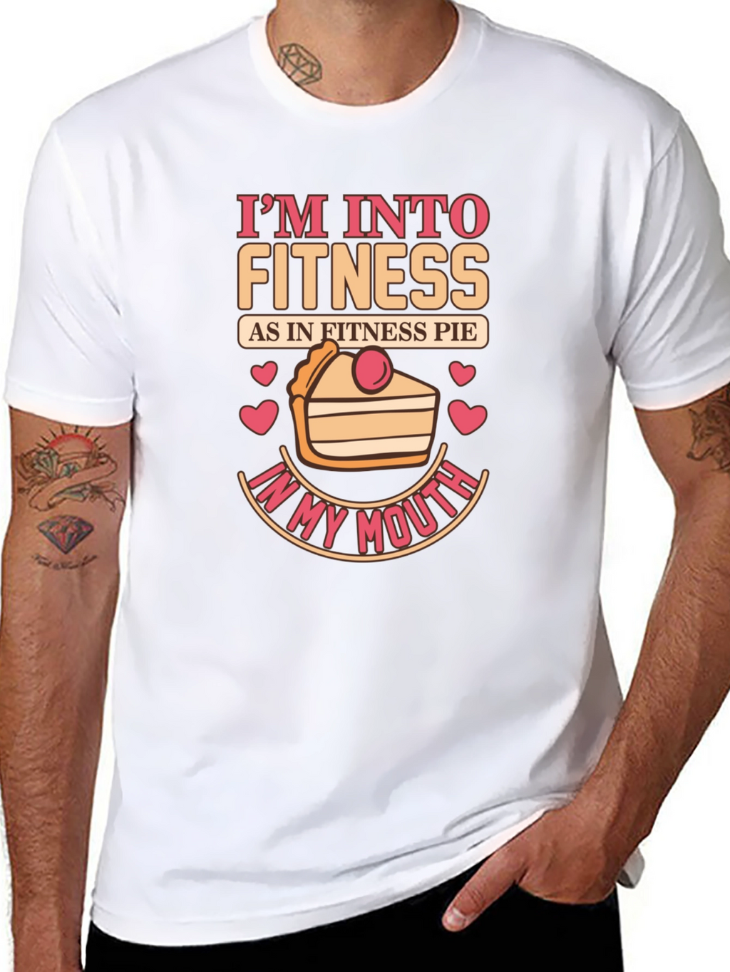 Fitness Pie Graphic T-Shirt - Funny Foodie Tee