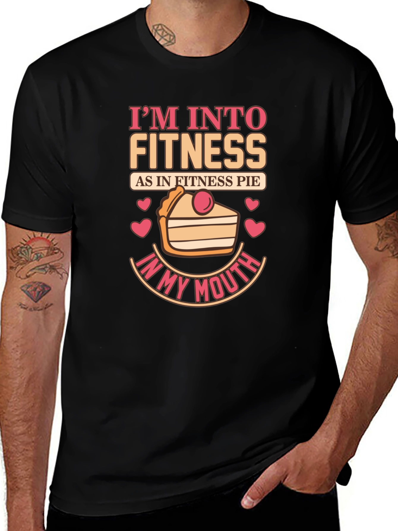 Fitness Pie Graphic T-Shirt - Funny Foodie Tee