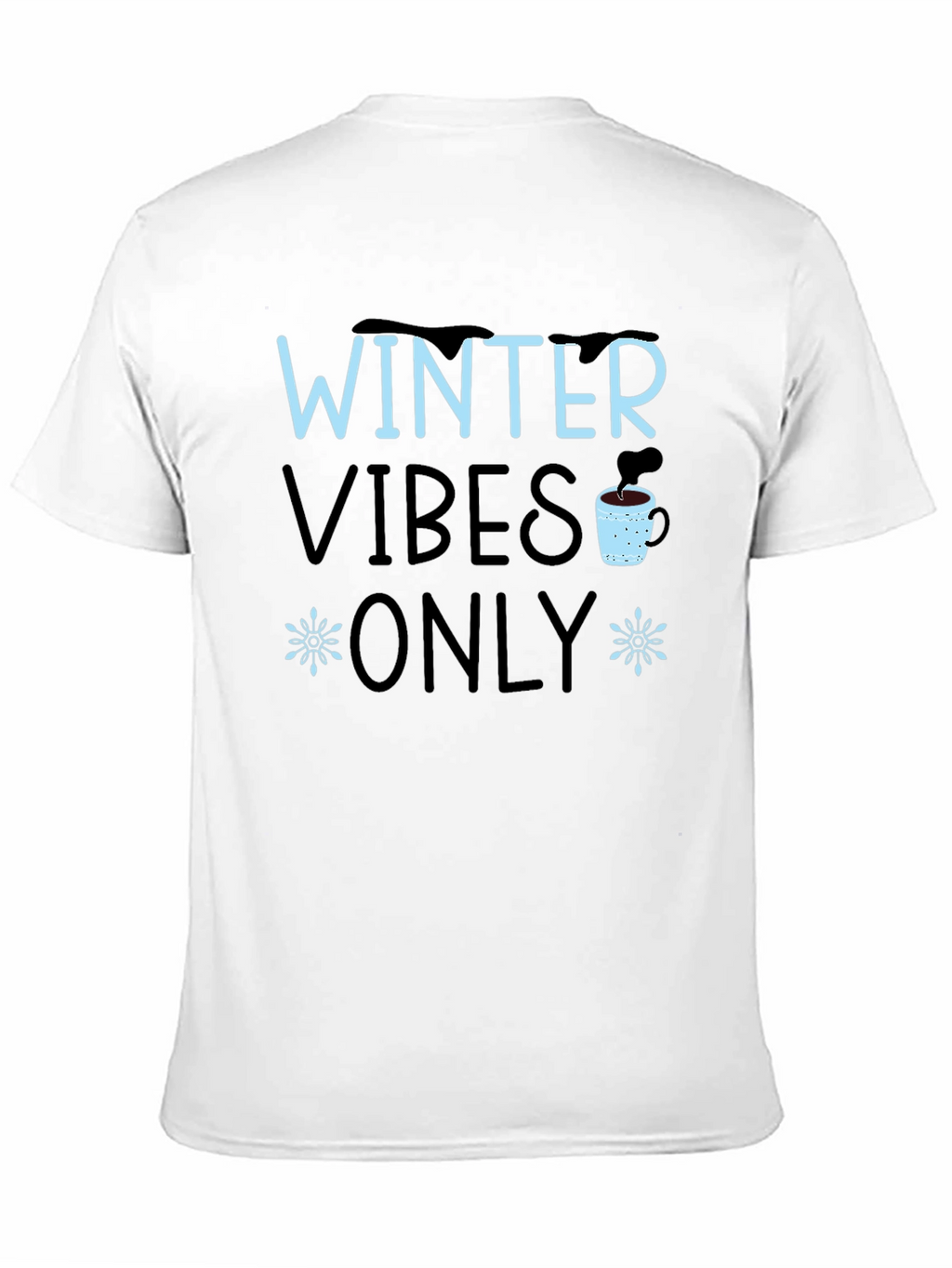 Winter Vibes Only Black Graphic Tee