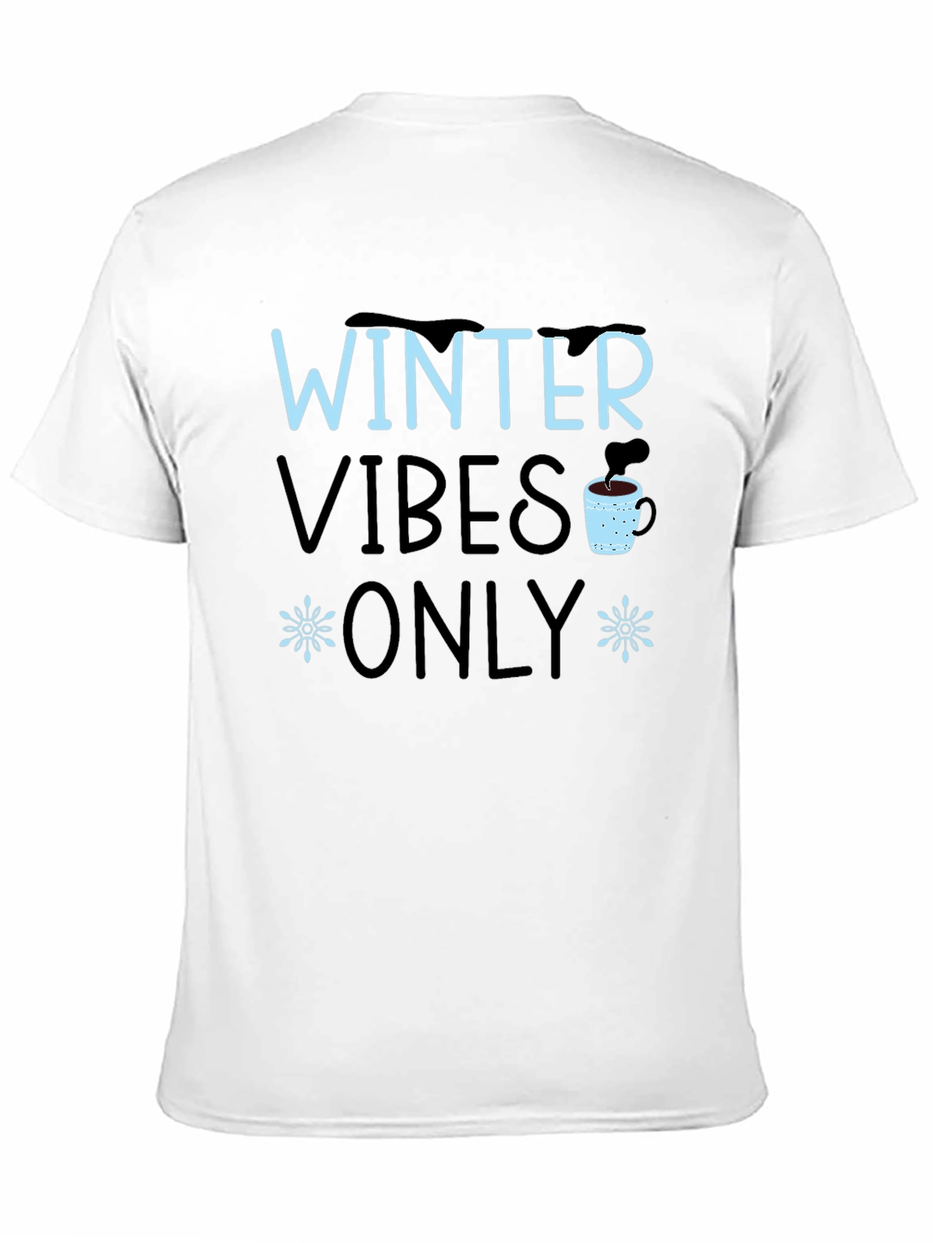 Winter Vibes Only Black Graphic Tee