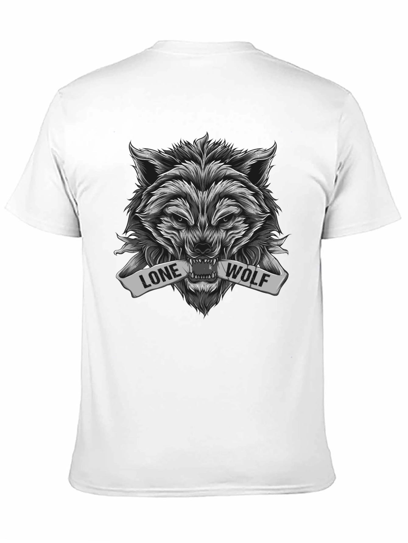 Lone Wolf Graphic Tee - Black Cotton Blend