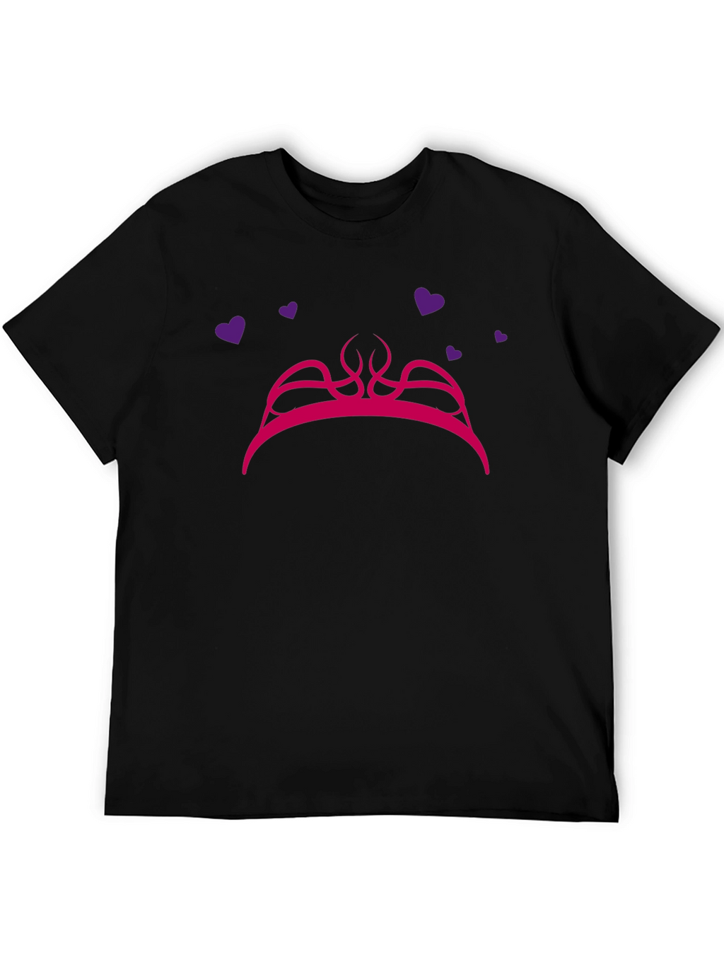 Princess Crown Graphic Tee - Black