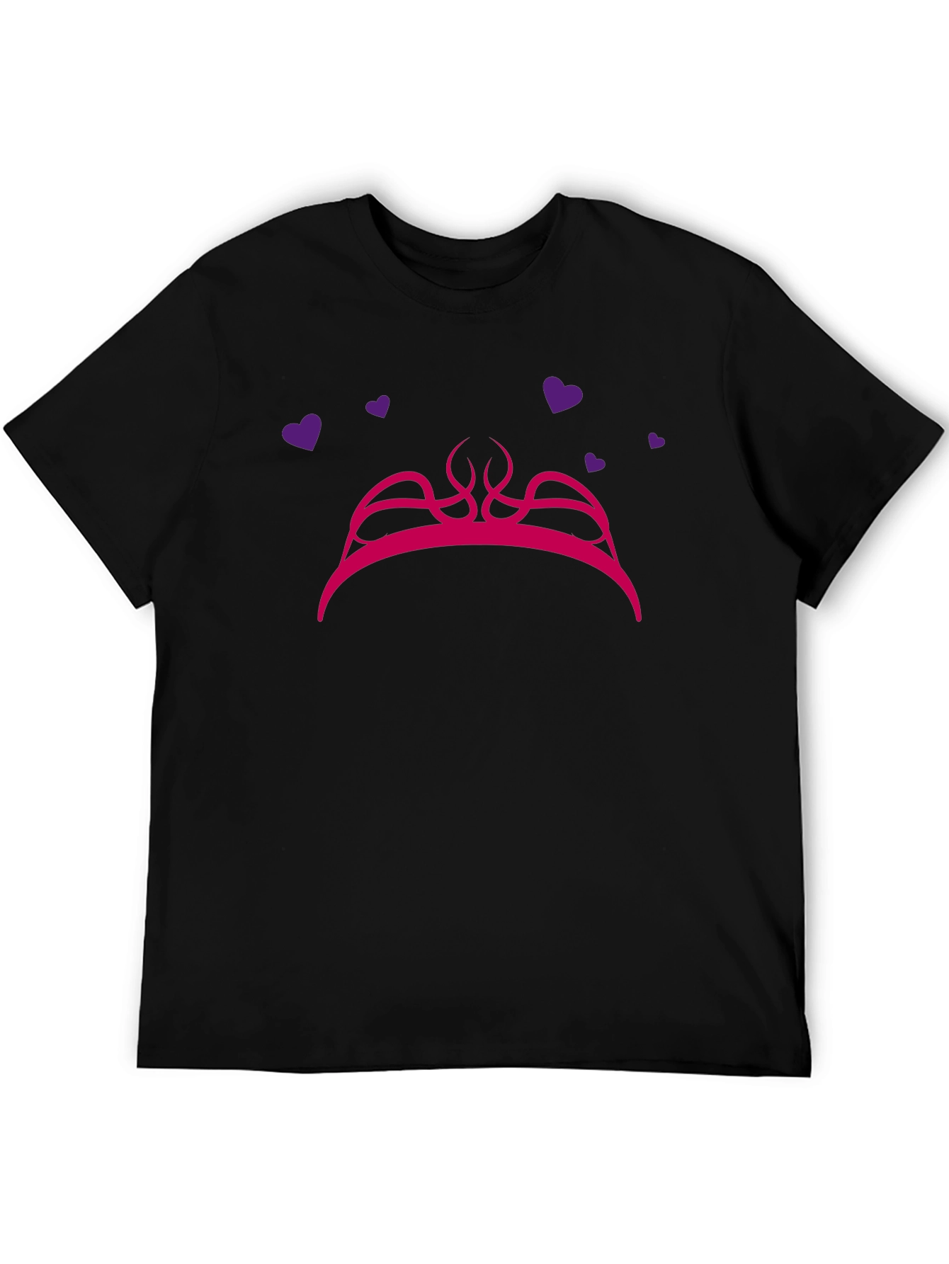 Princess Crown Graphic Tee - Black