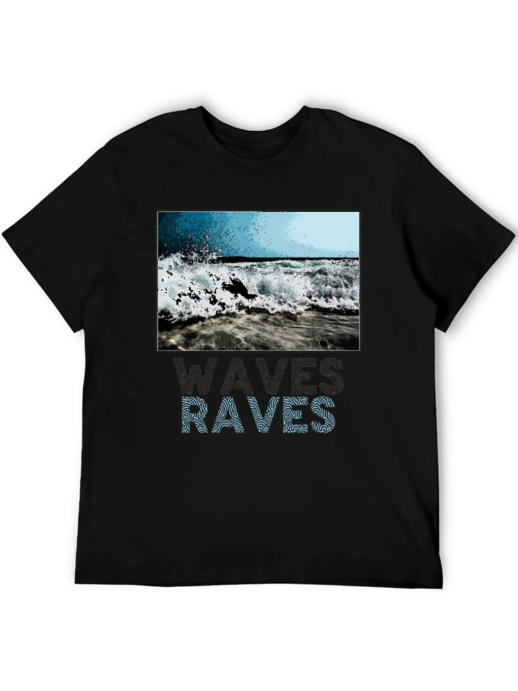 Waves & Raves Graphic Tee - Beach Vibes