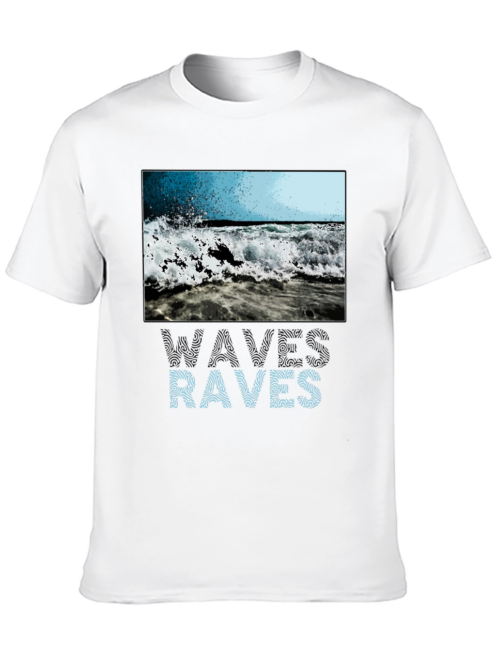 Waves & Raves Graphic Tee - Beach Vibes
