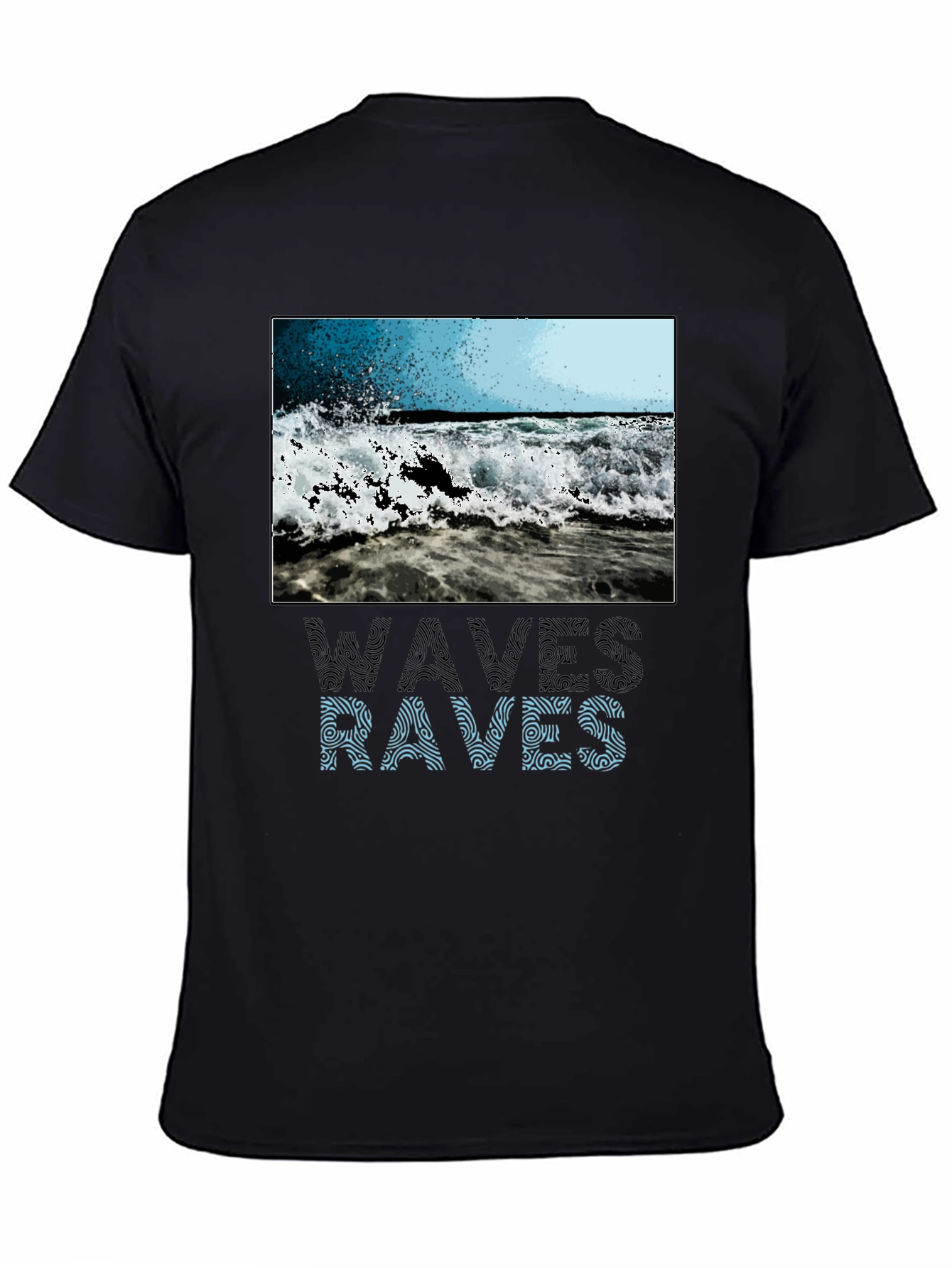 Waves & Raves Graphic Tee - Beach Vibes
