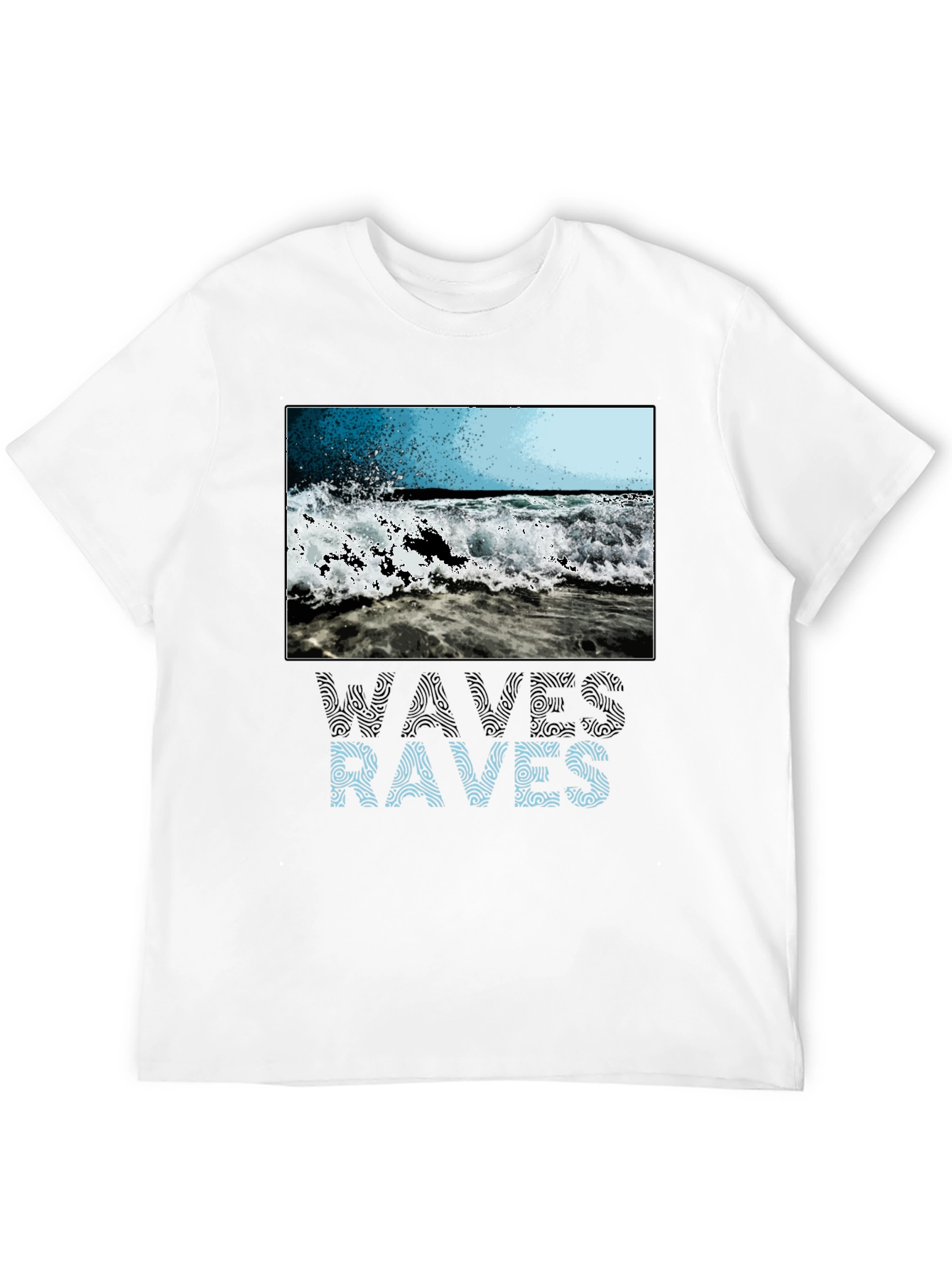 Waves & Raves Graphic Tee - Beach Vibes