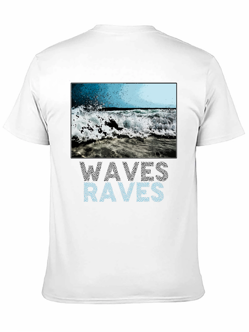 Waves & Raves Graphic Tee - Beach Vibes