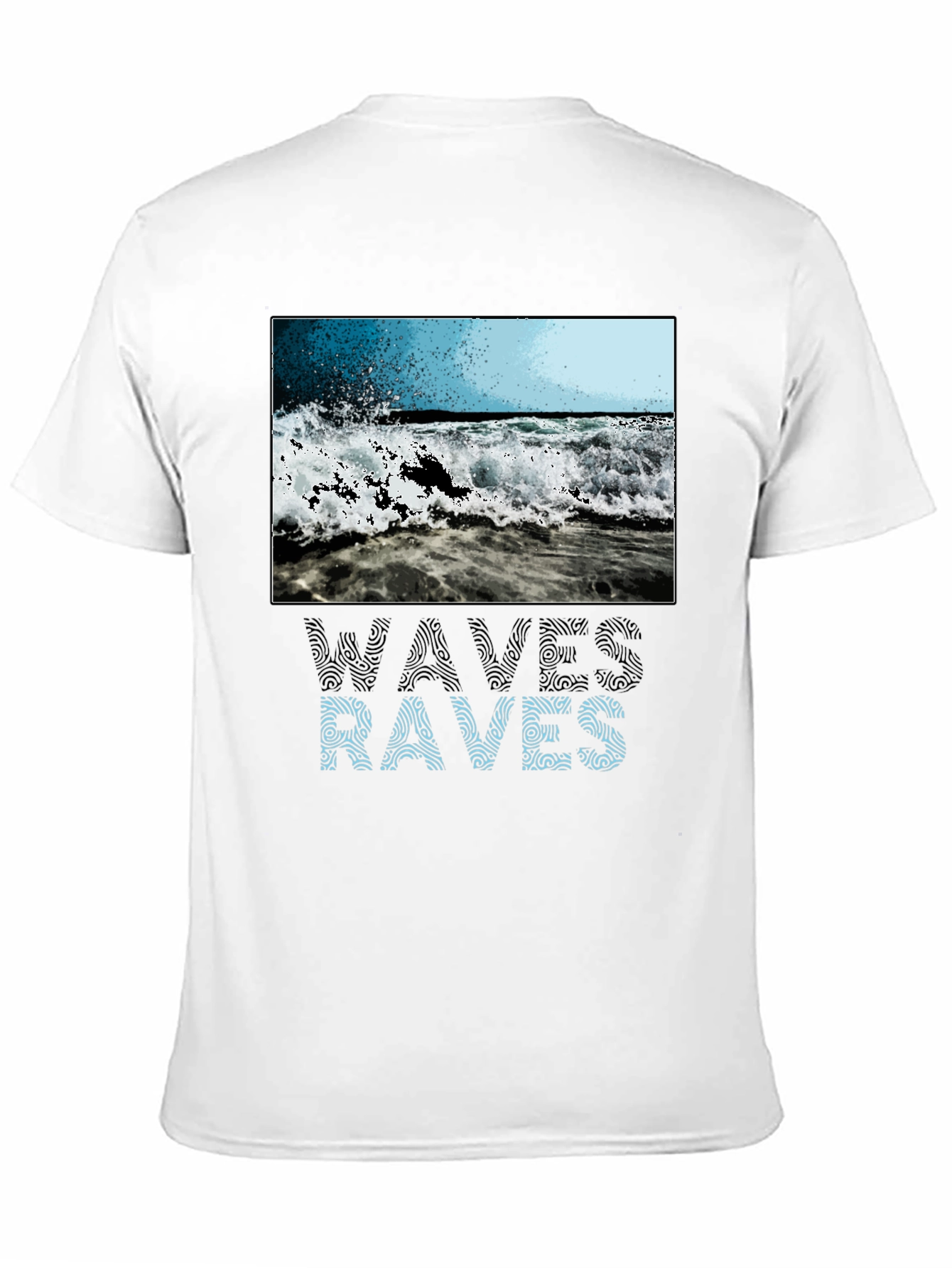 Waves & Raves Graphic Tee - Beach Vibes