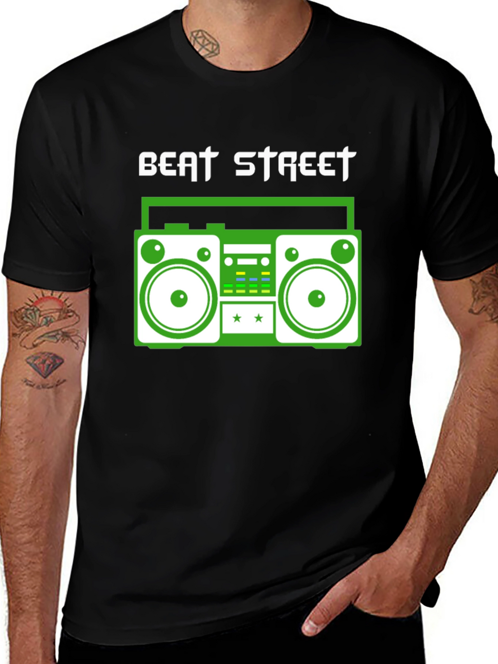 Beat Street Boombox Graphic Tee - Retro Style