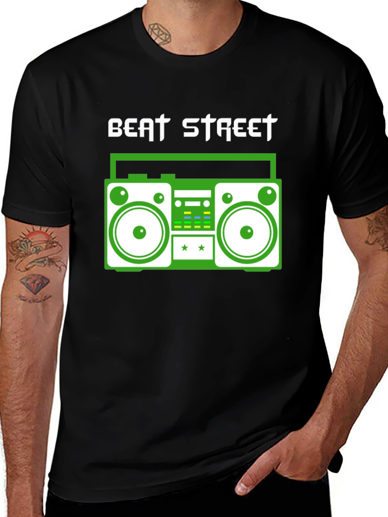 Beat Street Boombox Graphic Tee - Retro Style