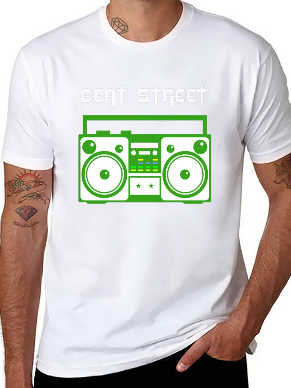 Beat Street Boombox Graphic Tee - Retro Style