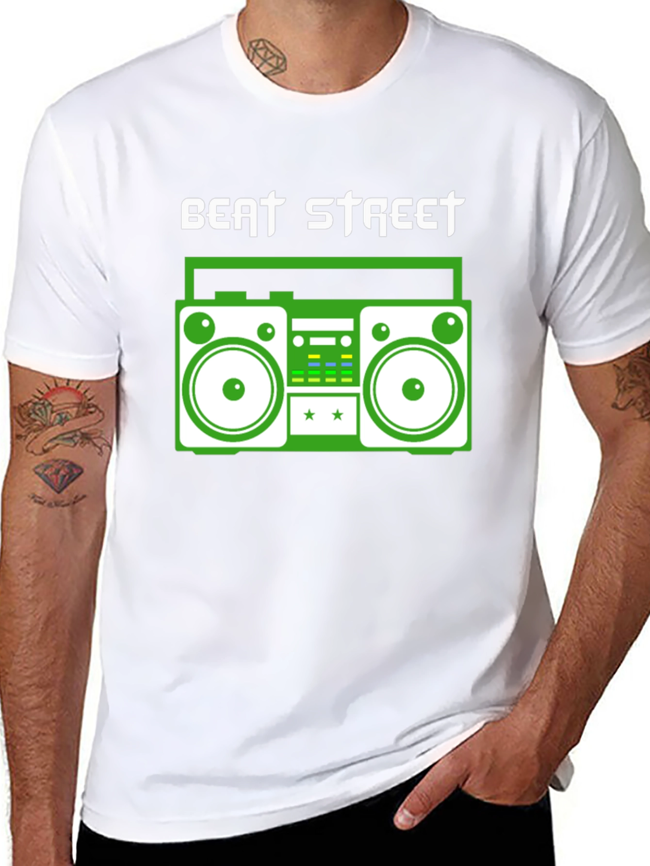 Beat Street Boombox Graphic Tee - Retro Style