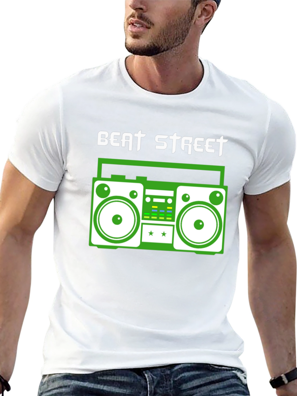 Beat Street Boombox Graphic Tee - Retro Style