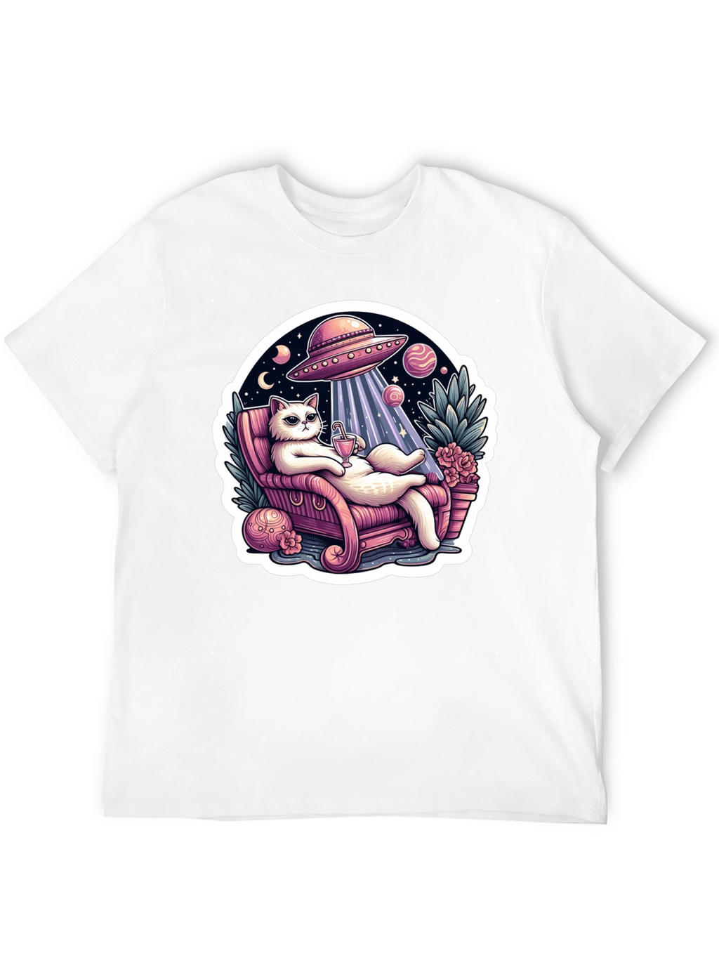 Chill Cat Alien Abduction Tee