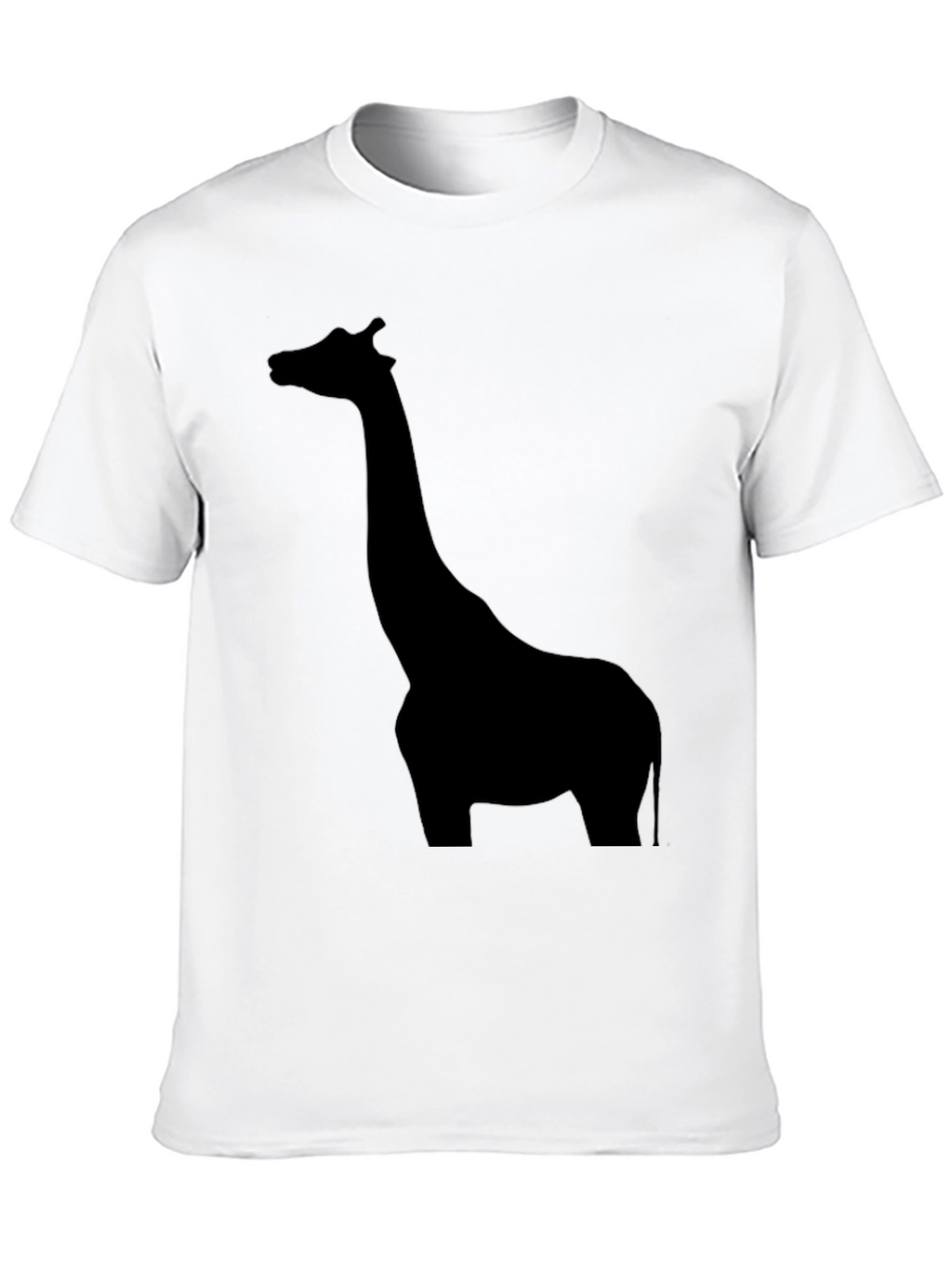 Mens Black Giraffe Silhouette Graphic T-Shirt