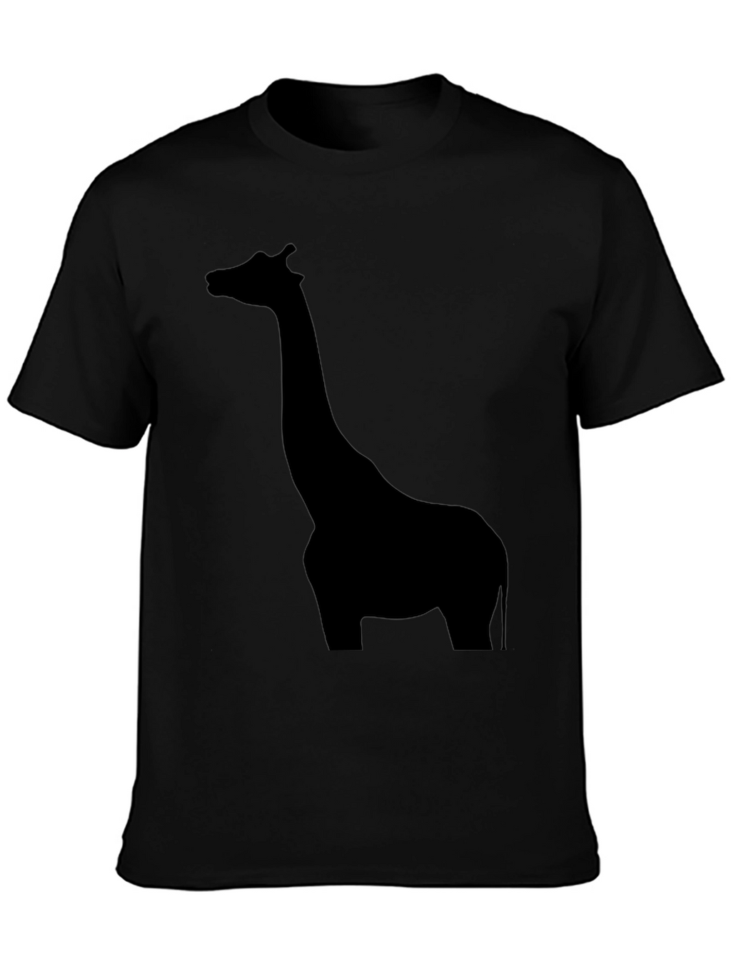 Mens Black Giraffe Silhouette Graphic T-Shirt