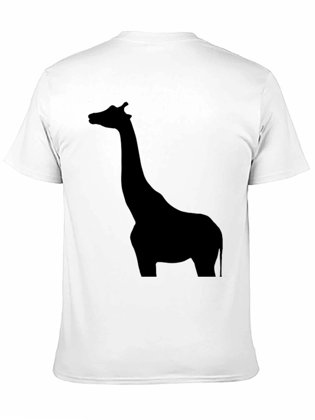 Mens Black Giraffe Silhouette Graphic T-Shirt