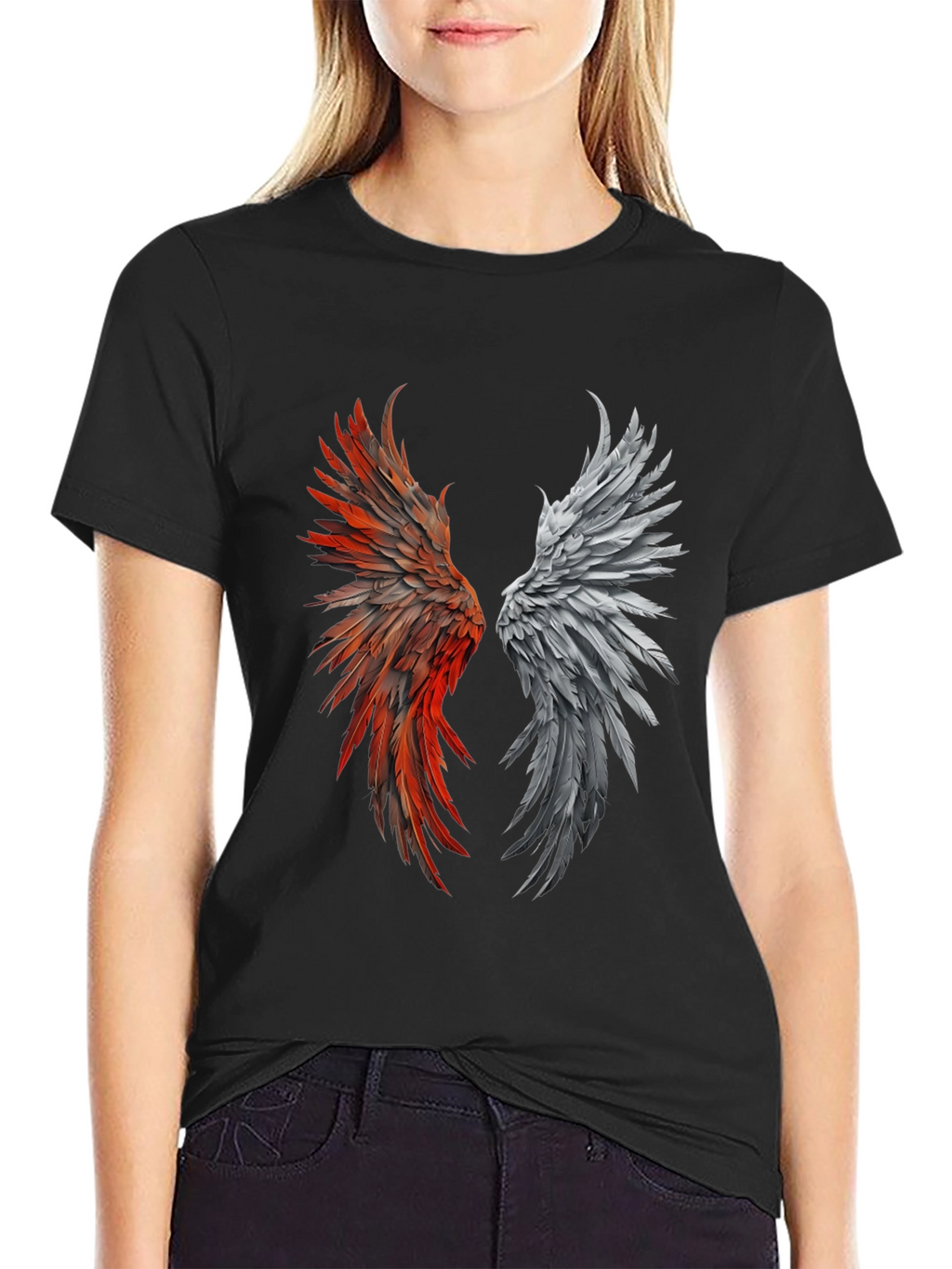 Winged Graphic Black T-Shirt