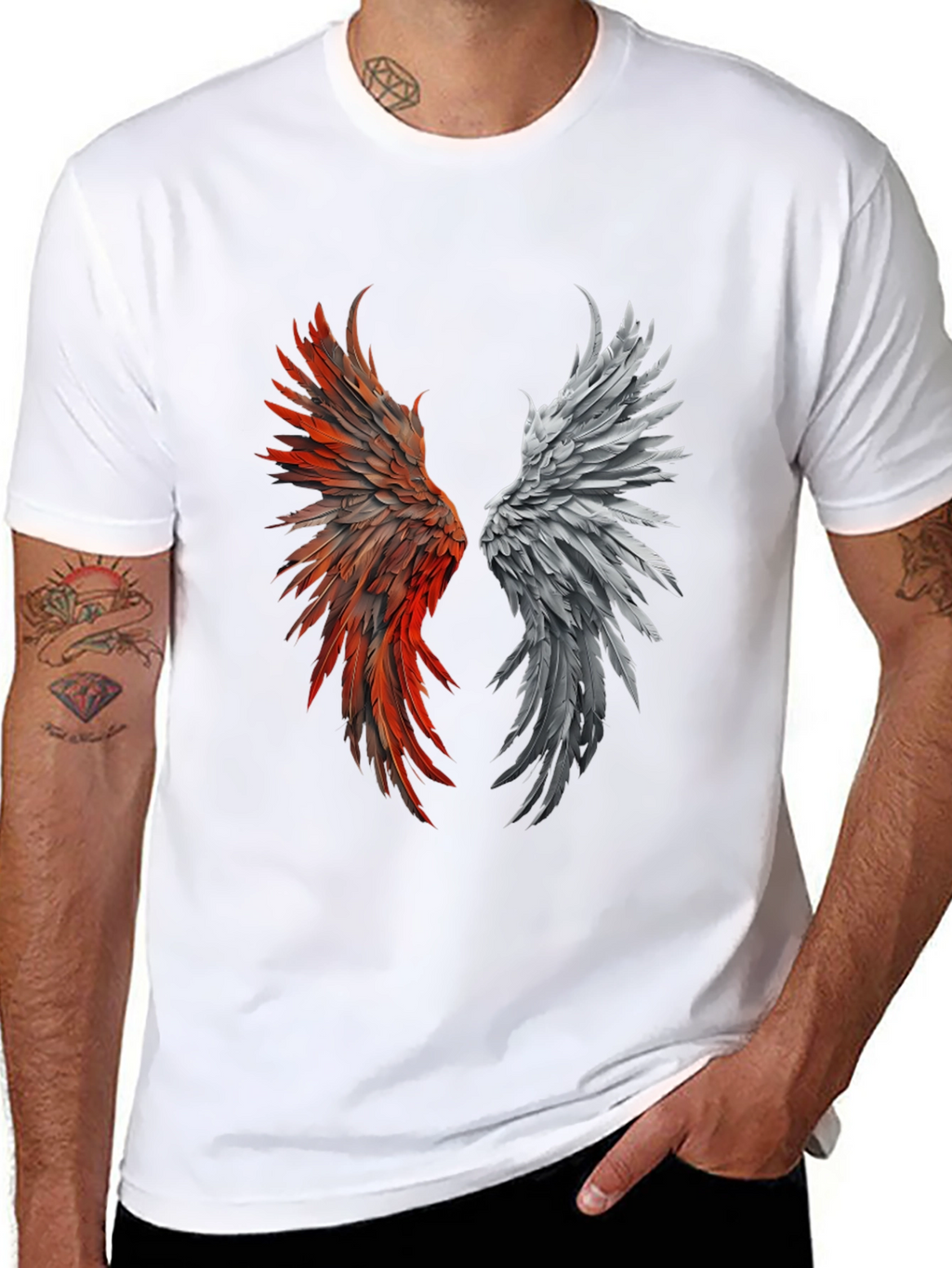 Winged Graphic Black T-Shirt