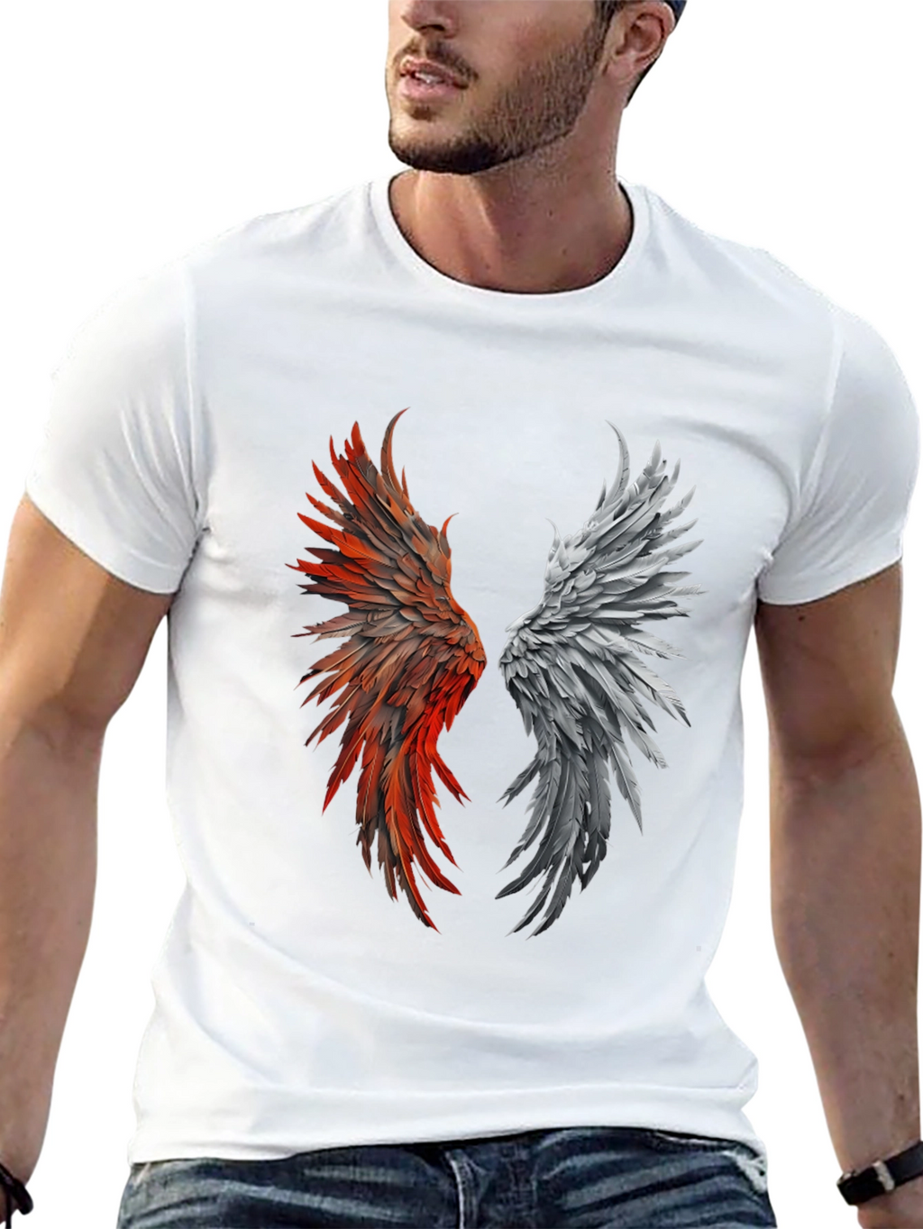 Winged Graphic Black T-Shirt