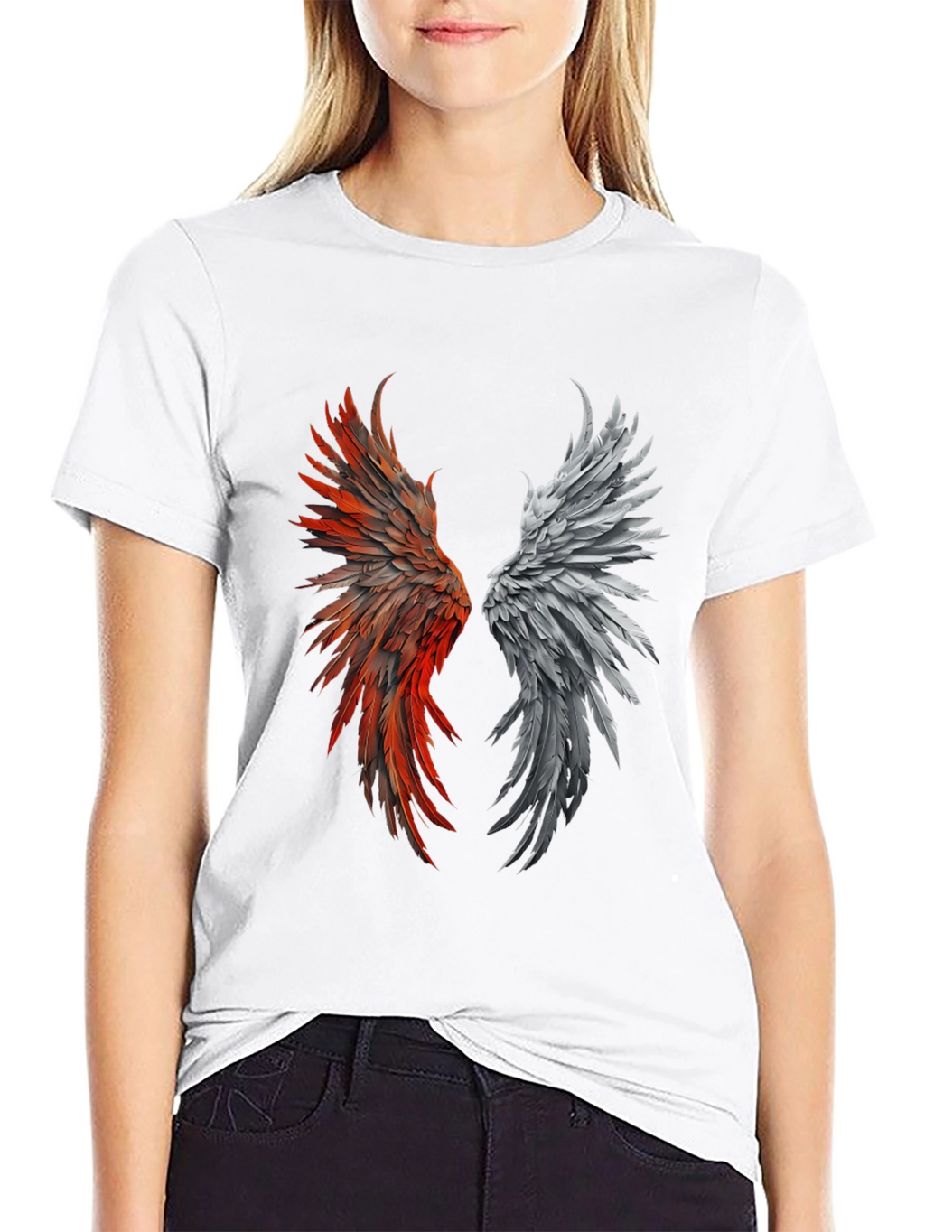 Winged Graphic Black T-Shirt