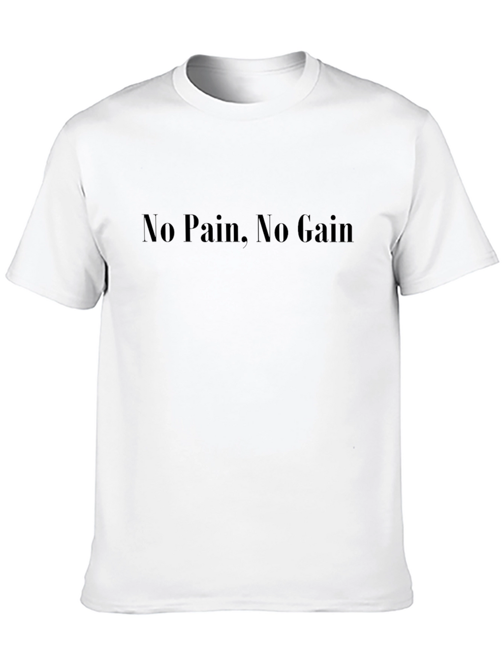Motivational No Pain No Gain Black T-Shirt