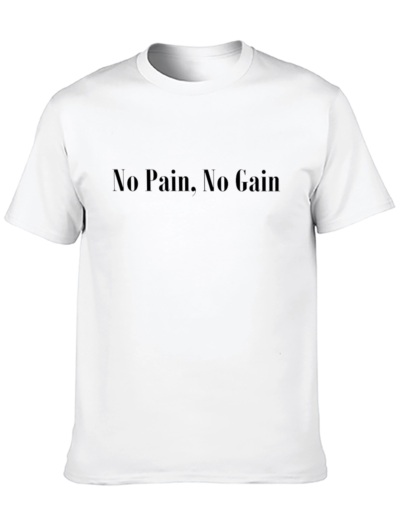 Motivational No Pain No Gain Black T-Shirt