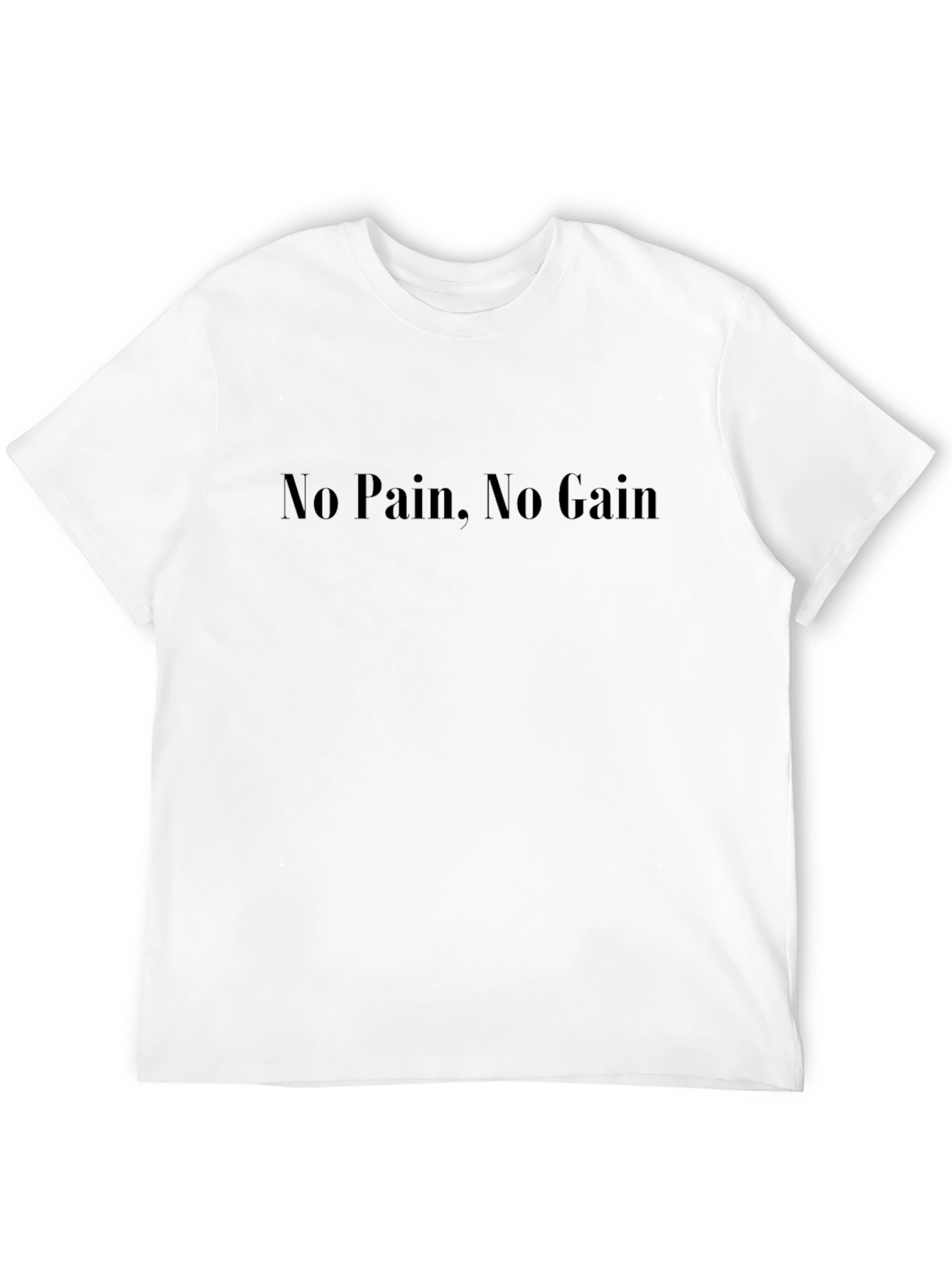 Motivational No Pain No Gain Black T-Shirt
