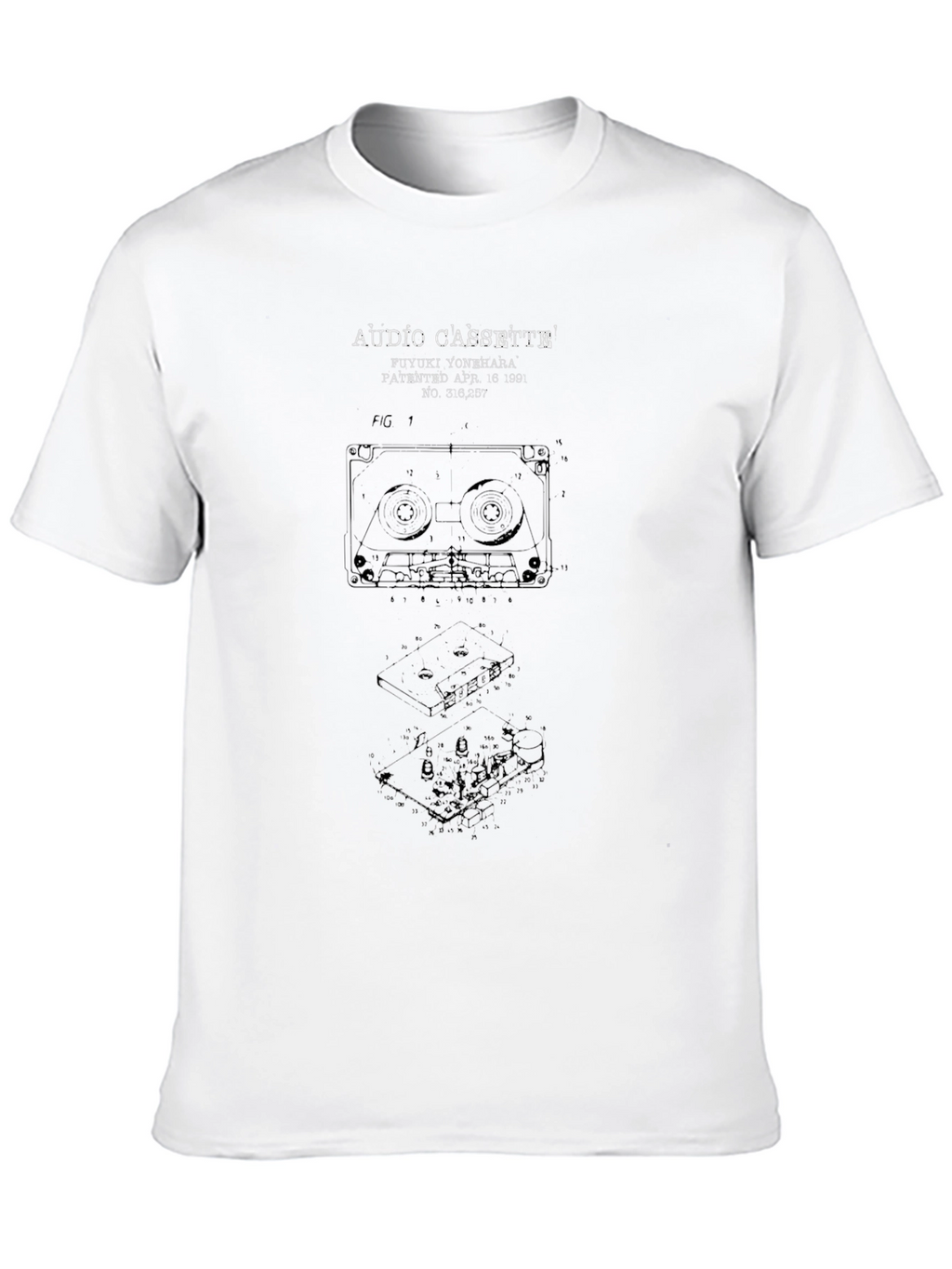 Audio Cassette Patent T-Shirt