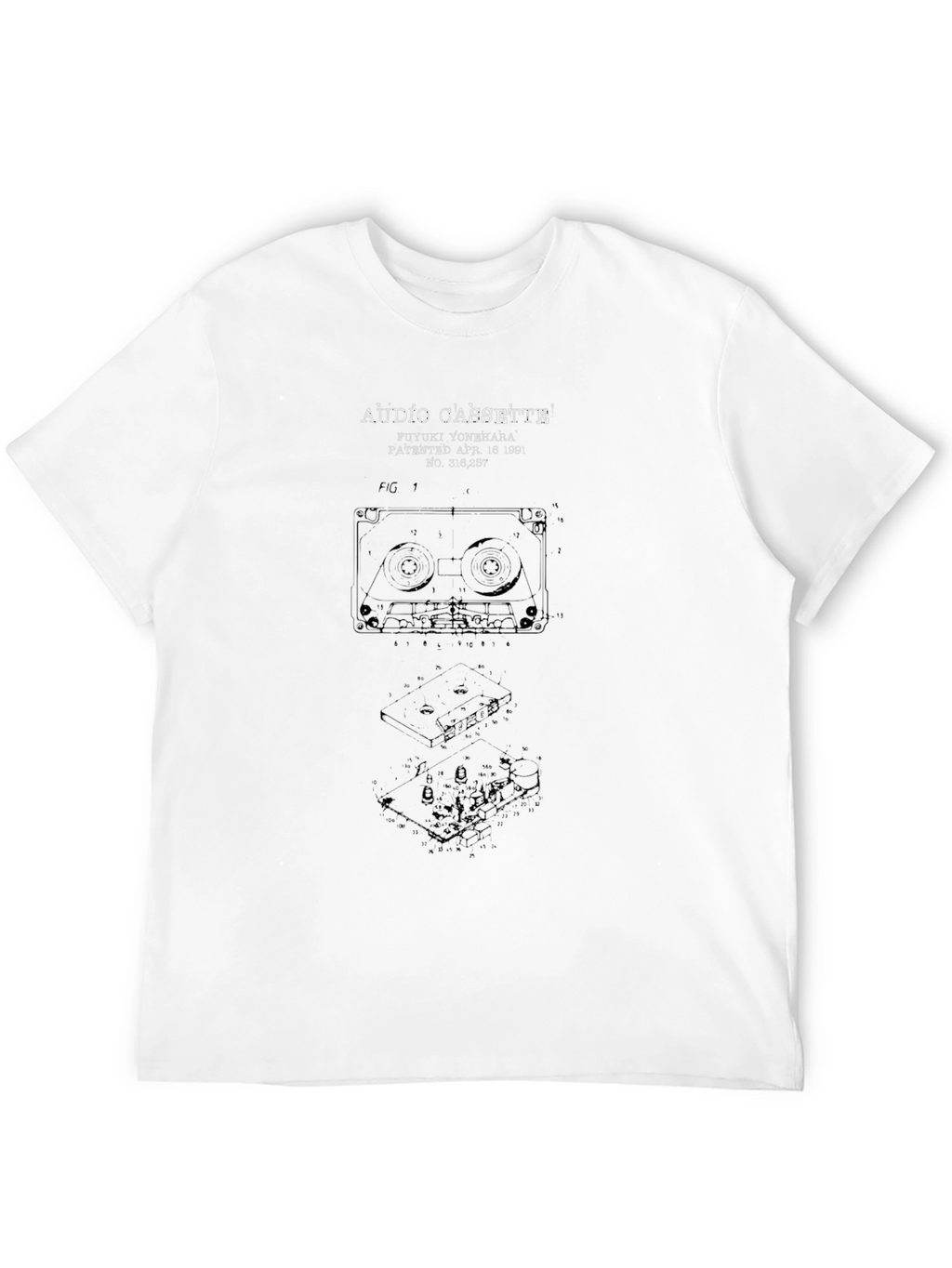 Audio Cassette Patent T-Shirt