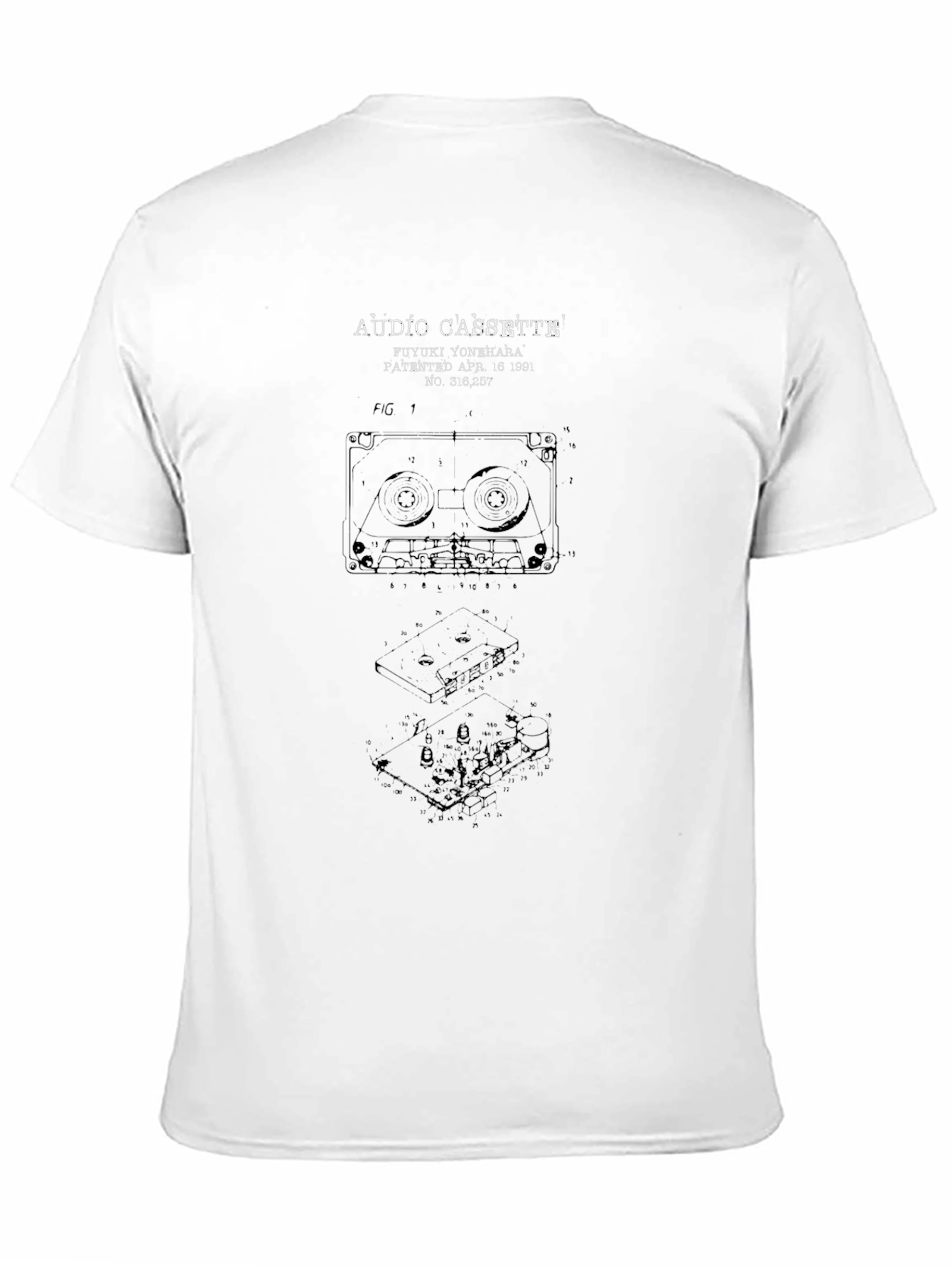 Audio Cassette Patent T-Shirt
