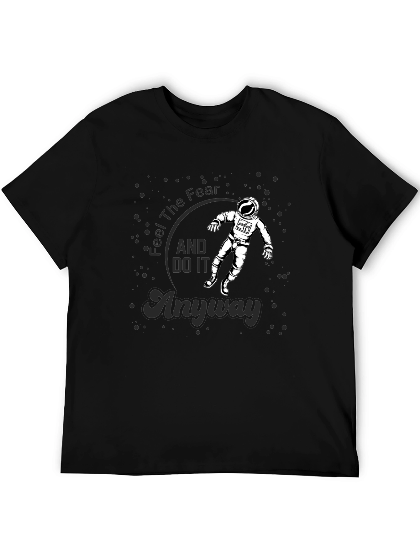 Feel The Fear Astronaut Black T-Shirt
