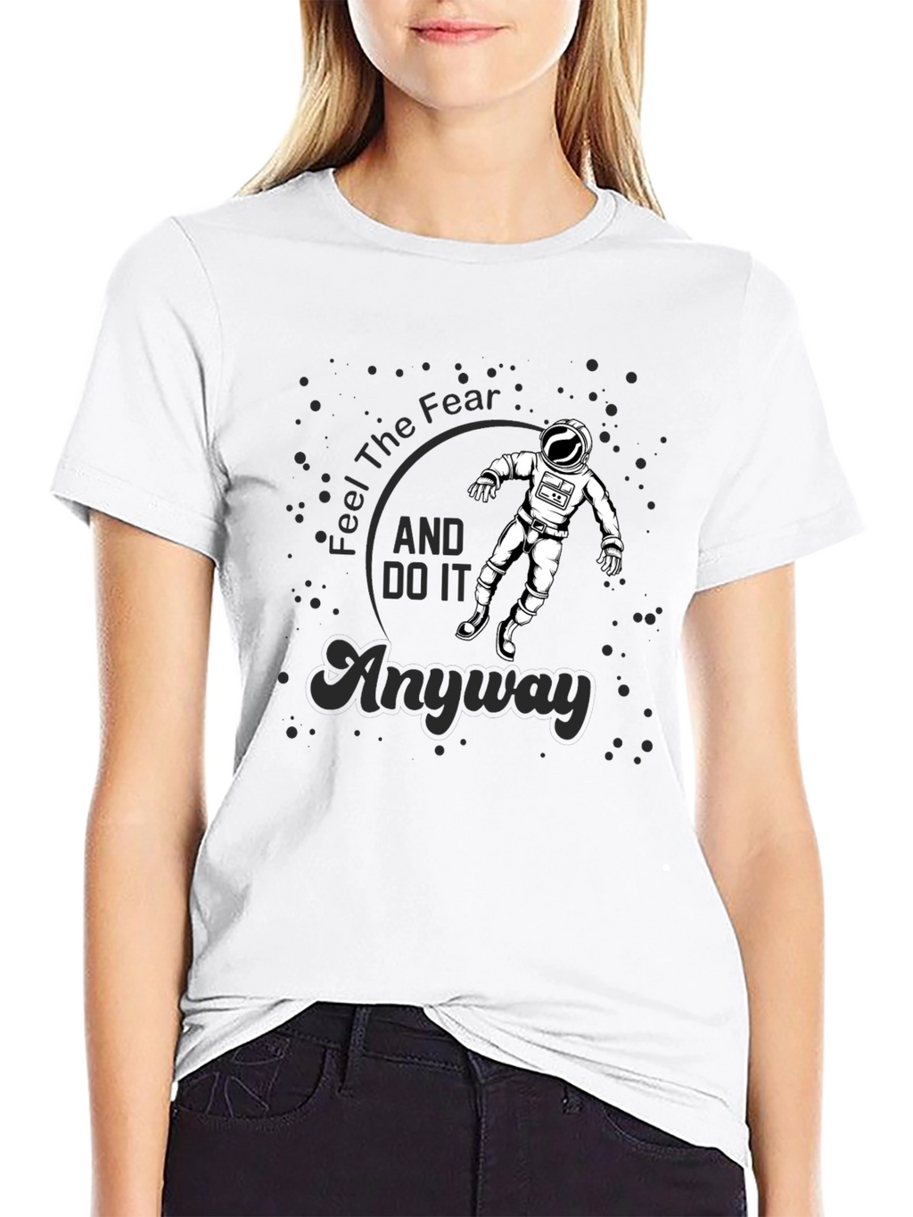 Feel The Fear Astronaut Black T-Shirt