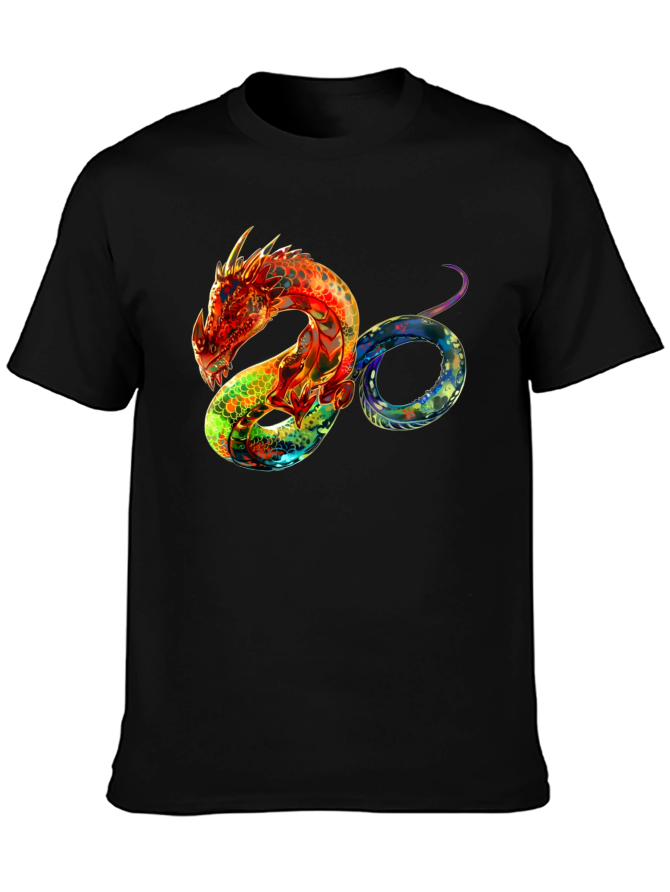 Dragon Graphic T-Shirt - Colorful Fantasy Design