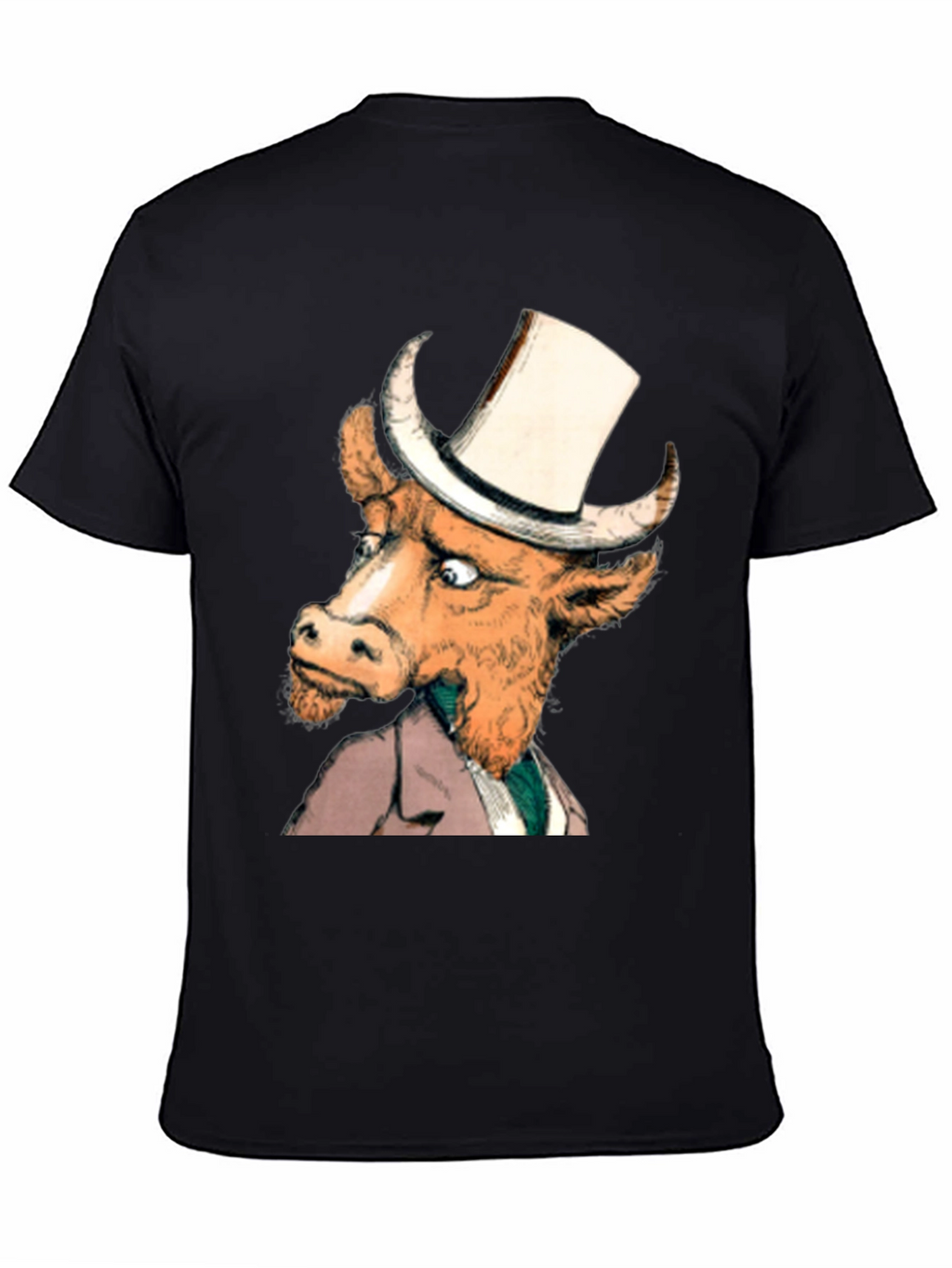 Cow in Top Hat T-Shirt - Whimsical Graphic Tee