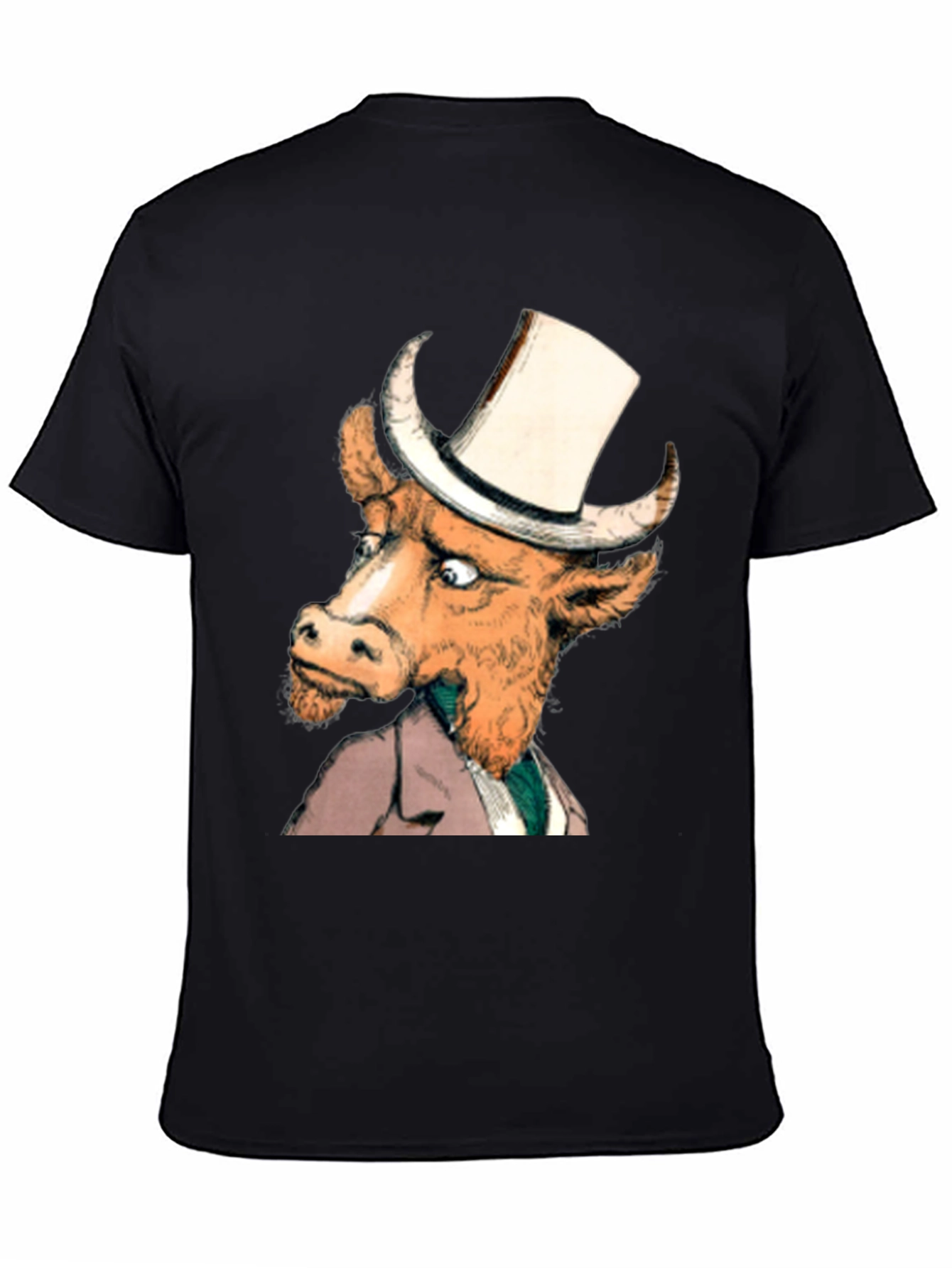 Cow in Top Hat T-Shirt - Whimsical Graphic Tee